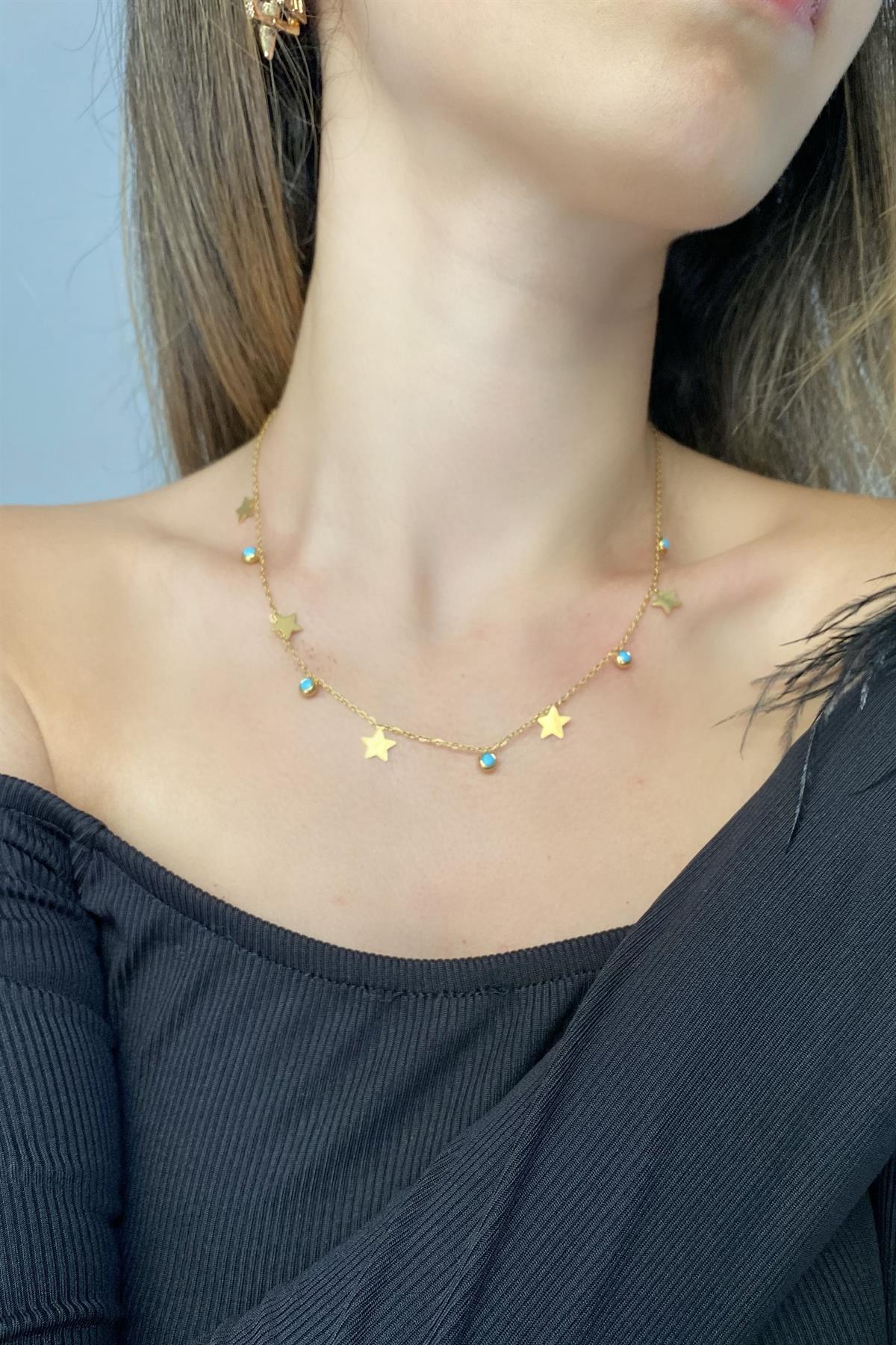 YILDIZLI ŞANS KOLYE