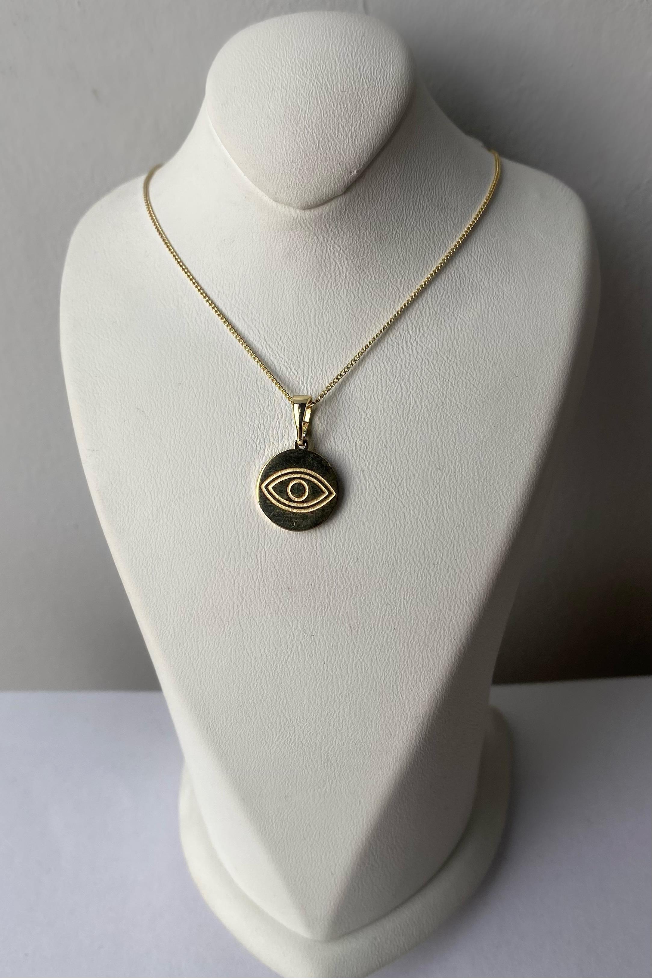 YUVARLAK PLAKA GÖZ KOLYE