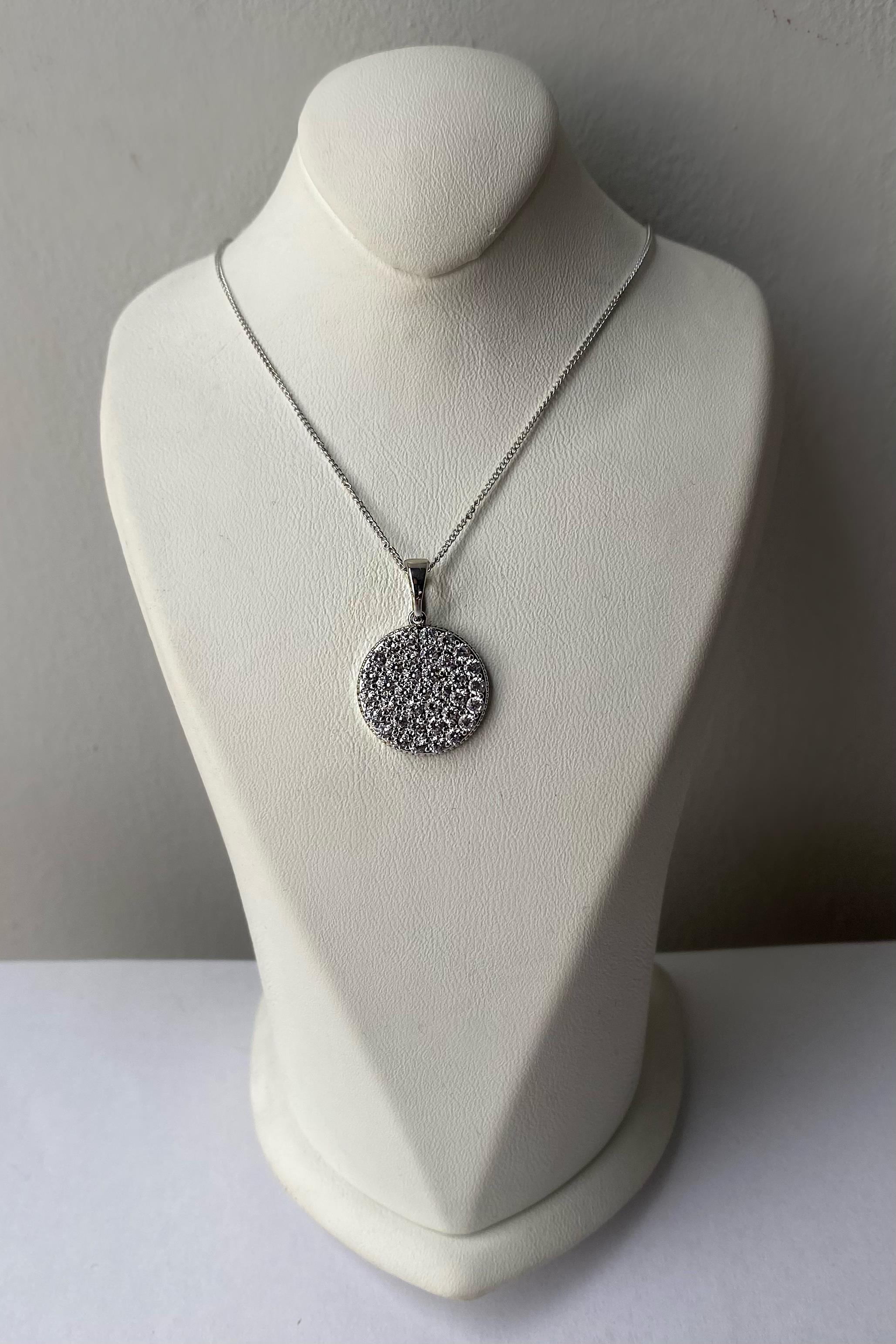 YUVARLAK ZİRKON TAŞLI KOLYE