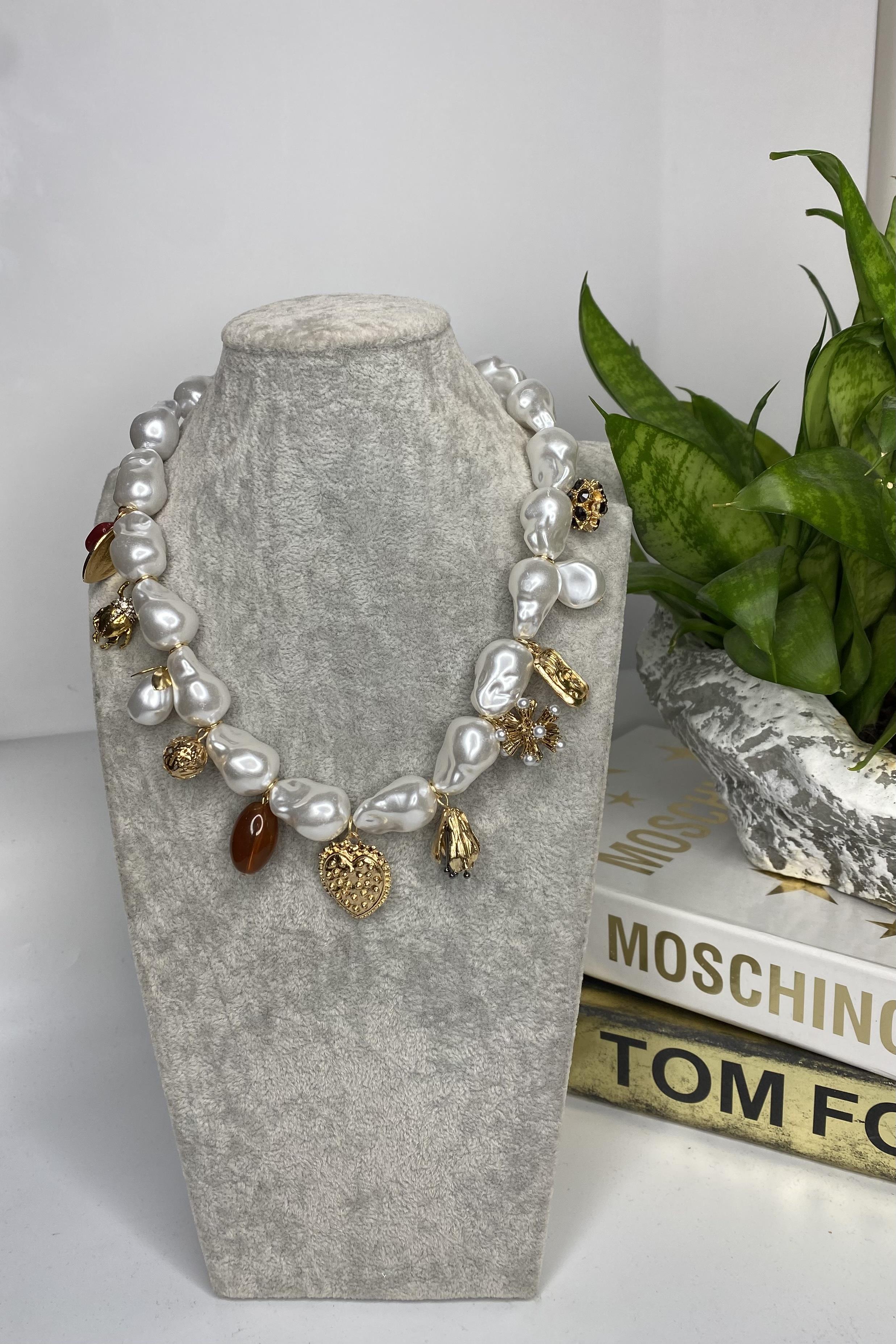 ZARA MODEL KALIN İNCİ KOLYE