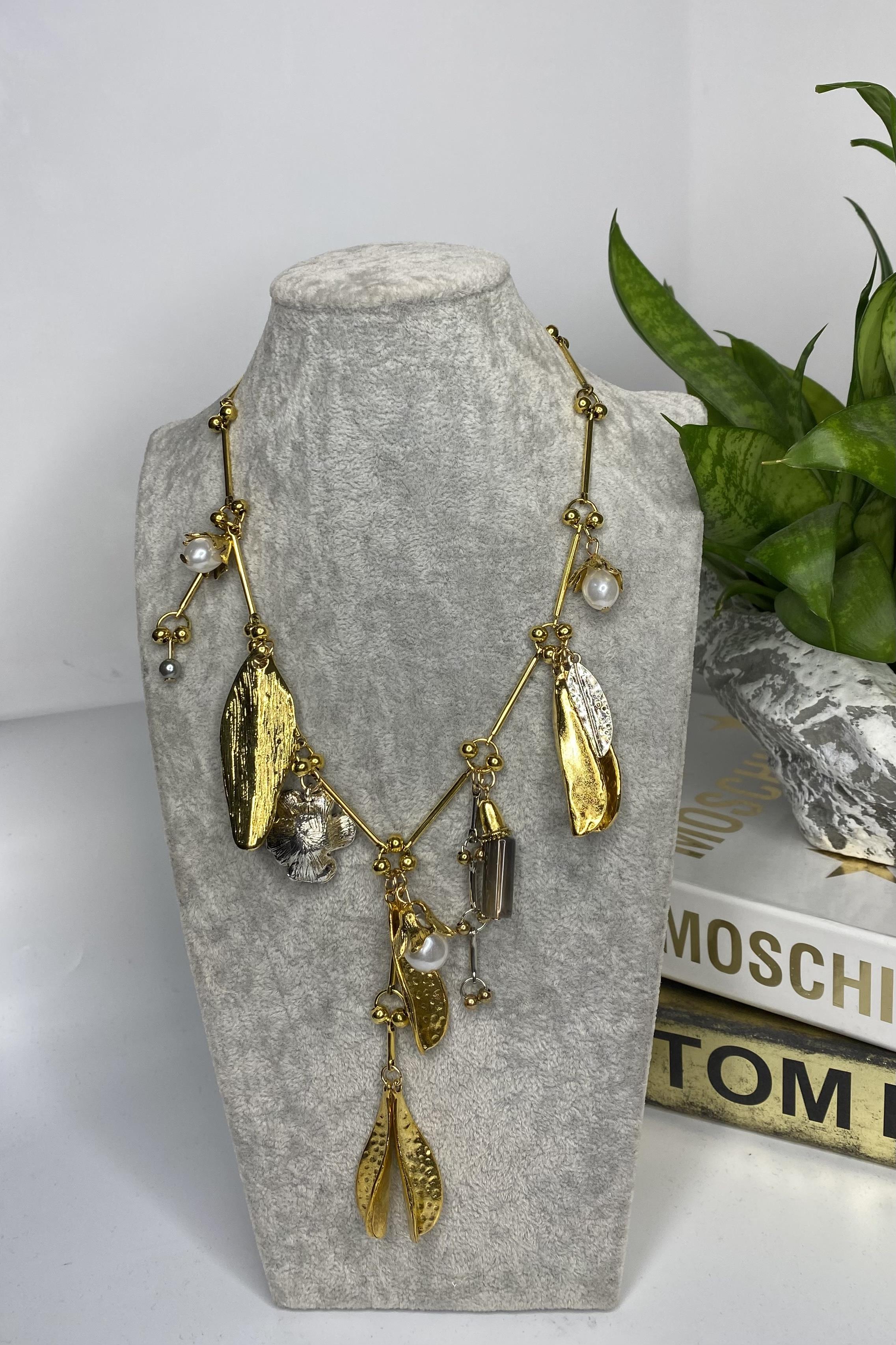 ZARA MODEL YAPRAKLI KOLYE