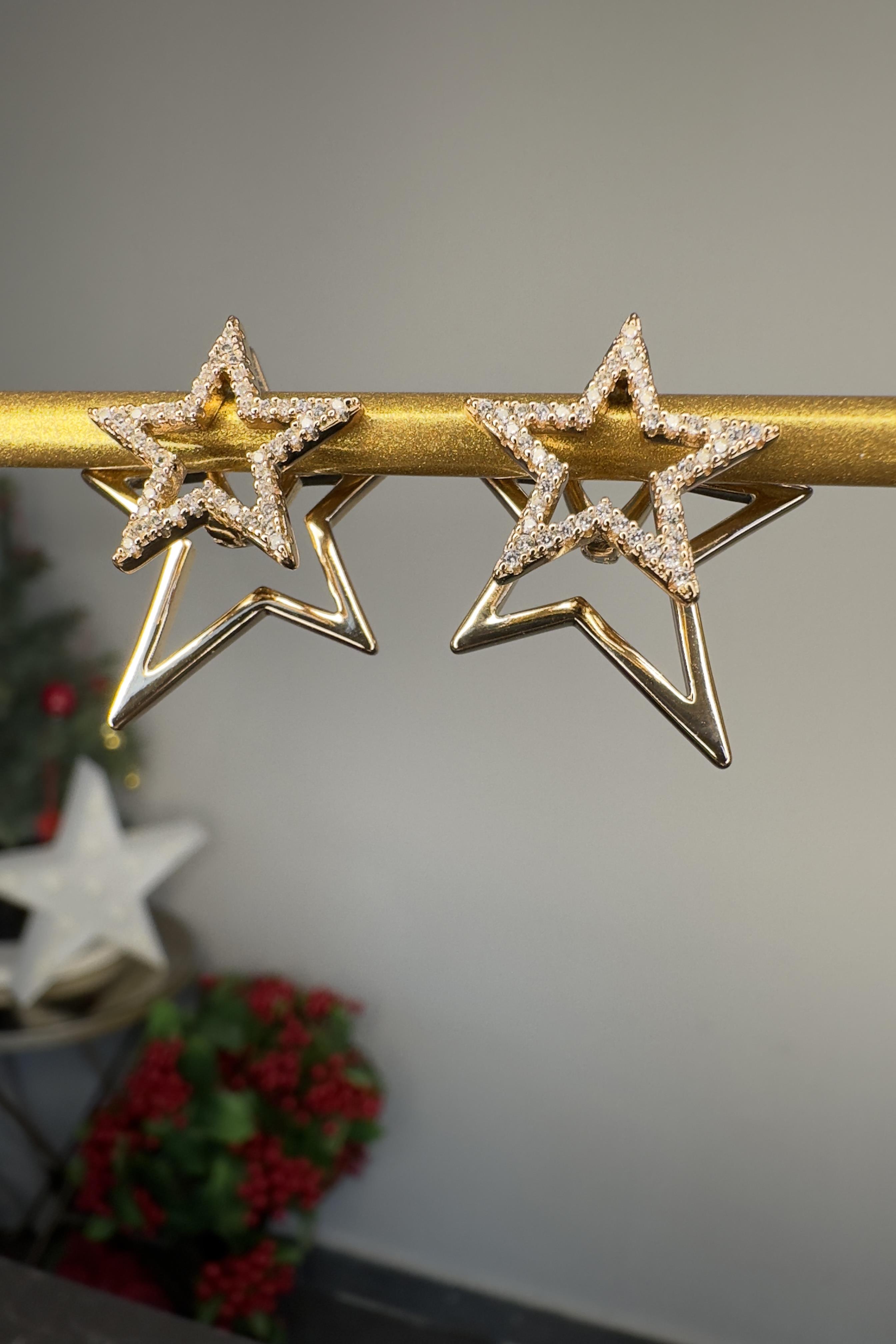 ZİRKON TAŞ BOYUTLU YILDIZ KÜPE