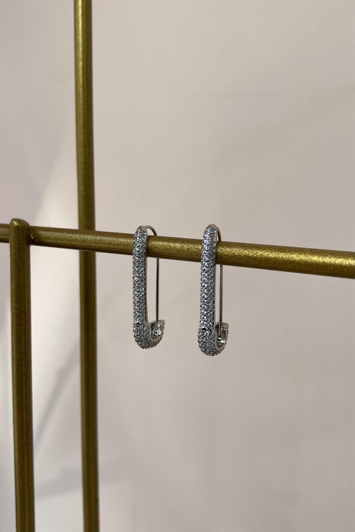 ZİRKON TAŞLI ÇENGEL KÜPE