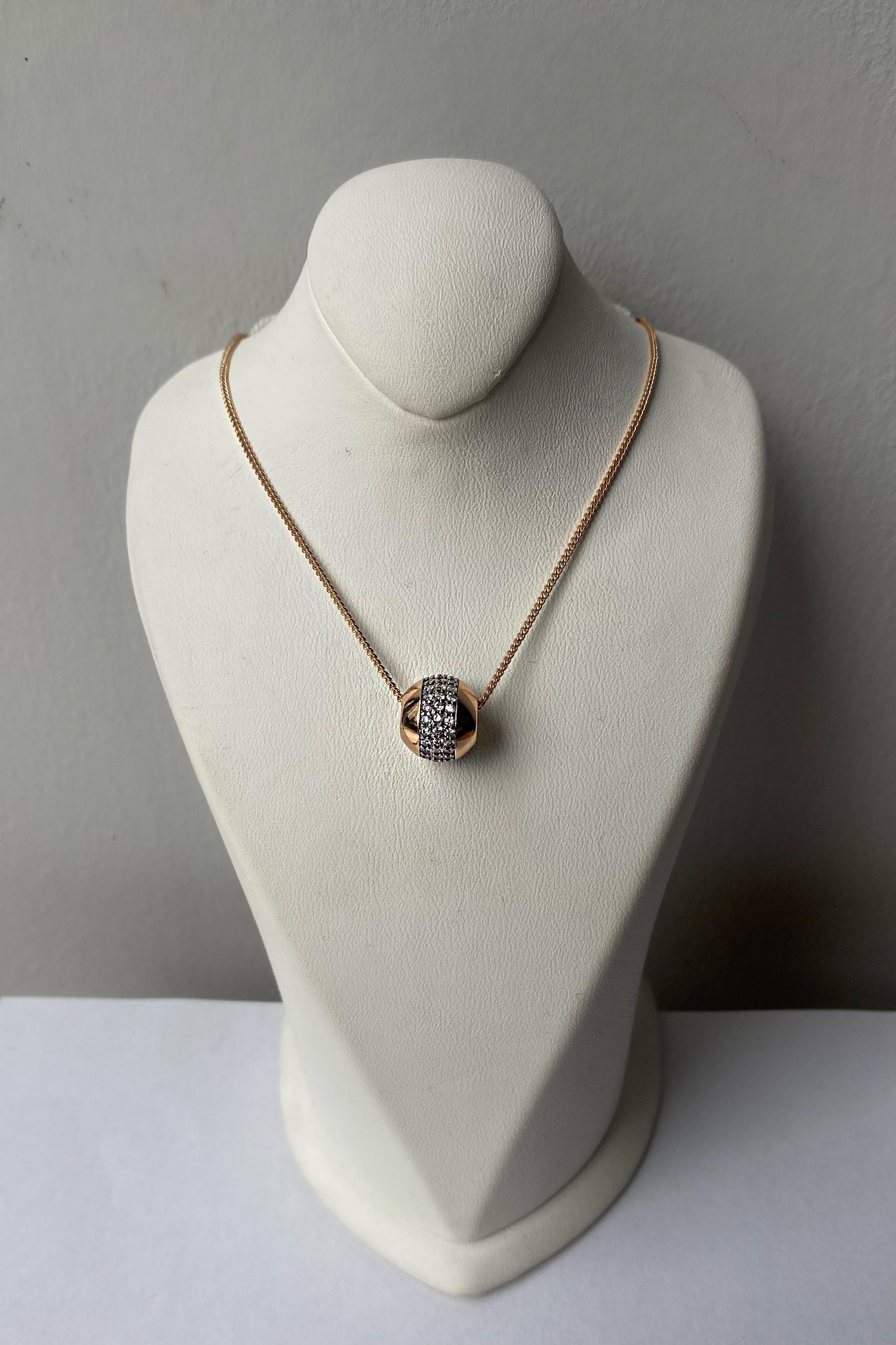 ZİRKON TAŞLI DİSCO BALL KOLYE