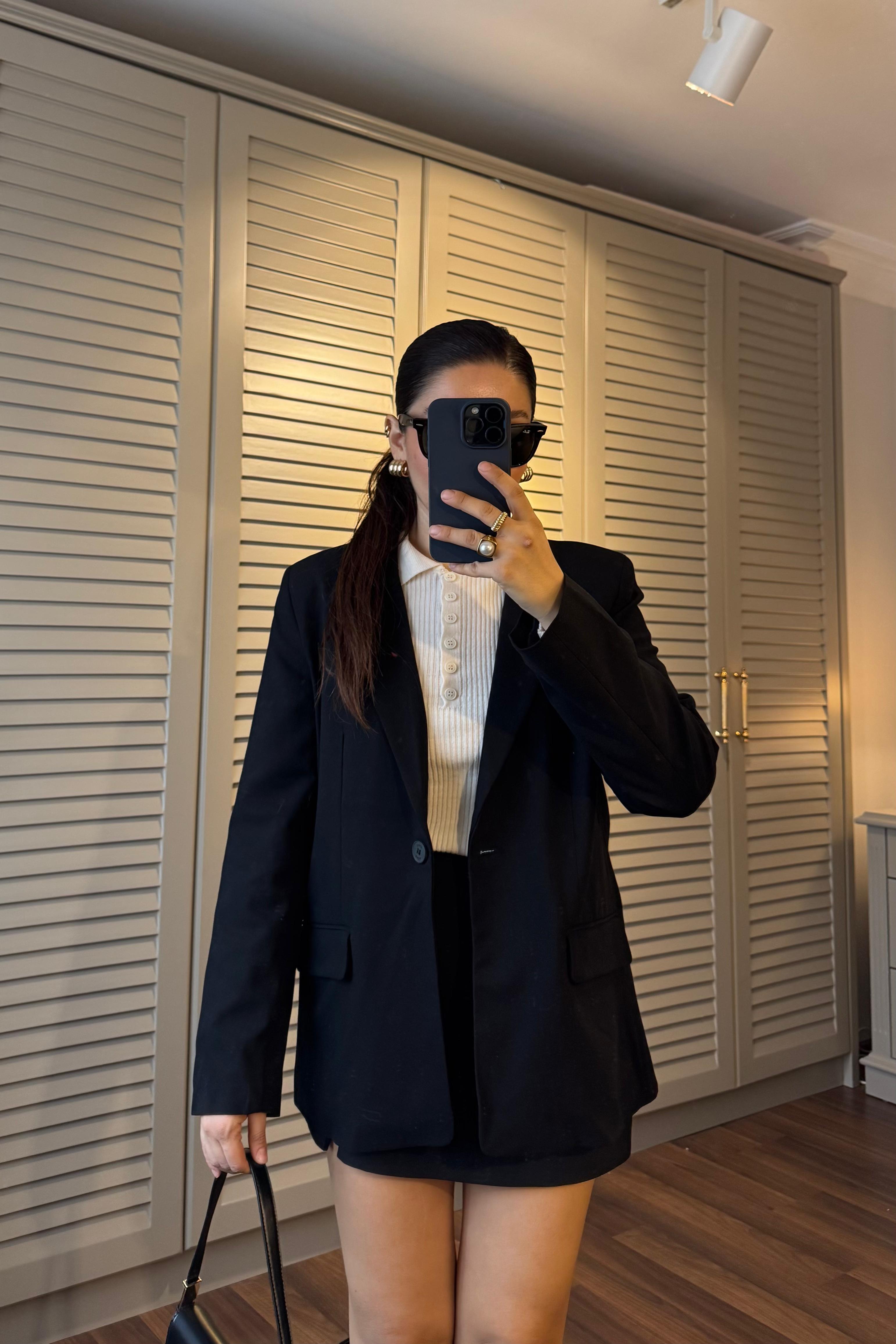 ZR TEK DÜĞMELİ BLAZER CEKET