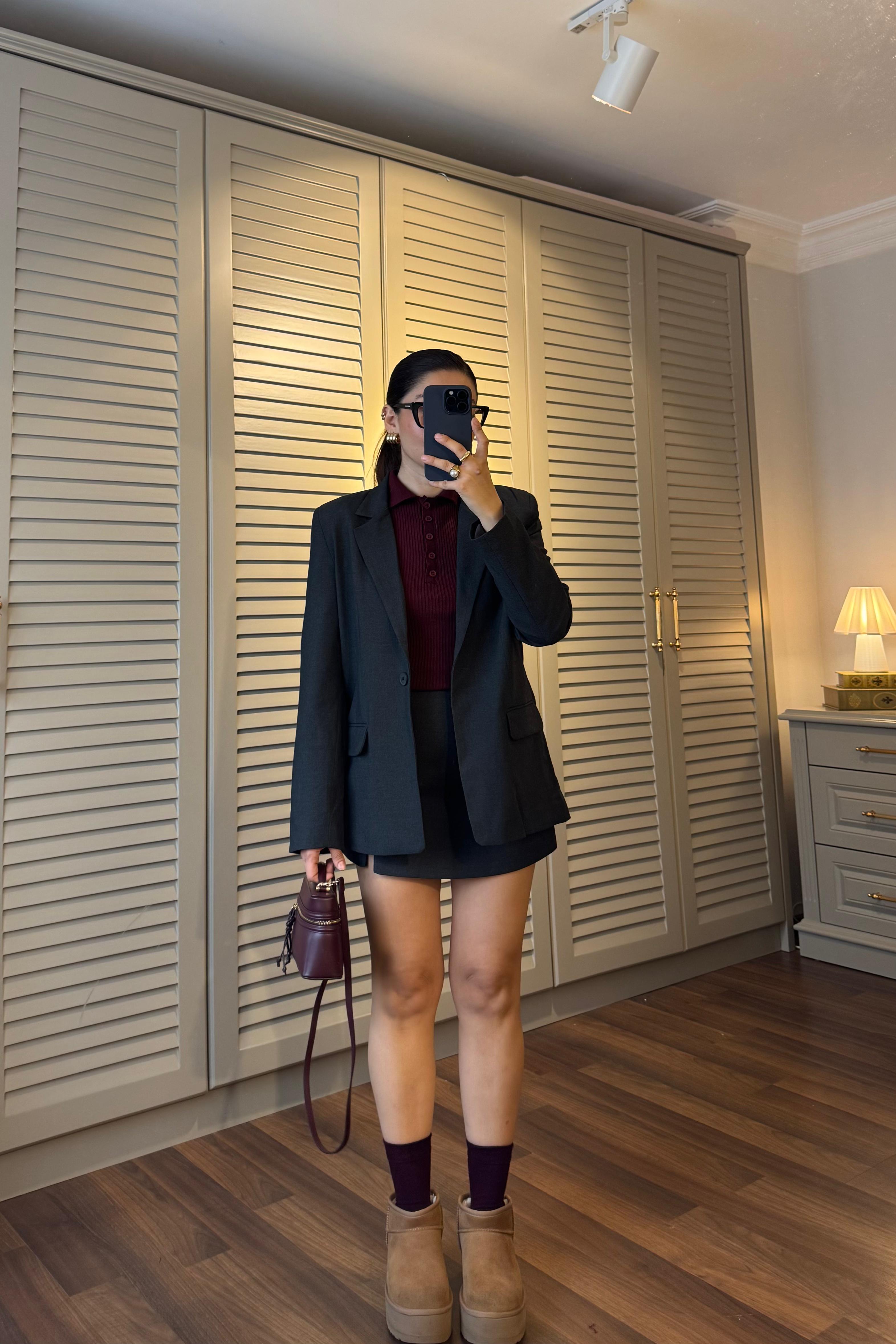 ZR TEK DÜĞMELİ BLAZER CEKET