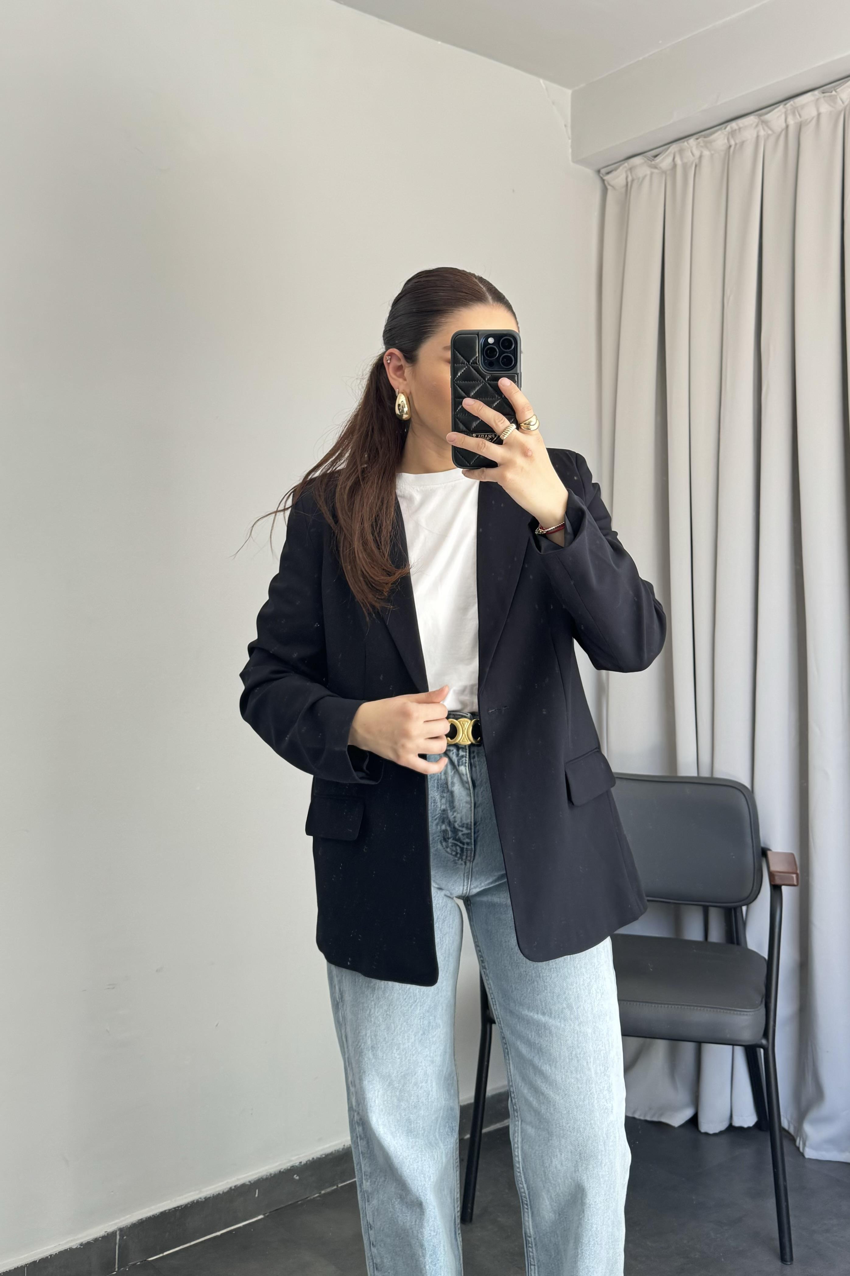 ZR TEK DÜĞMELİ BLAZER CEKET