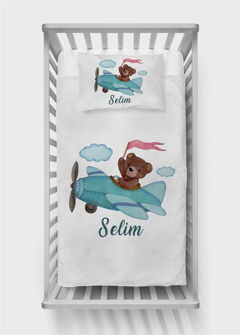 İsimli Bebek Pike Takımı