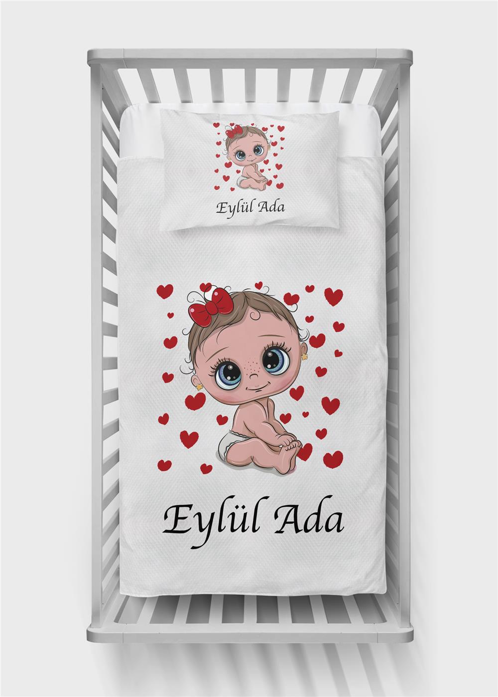 İsimli Bebek Pike Takımı