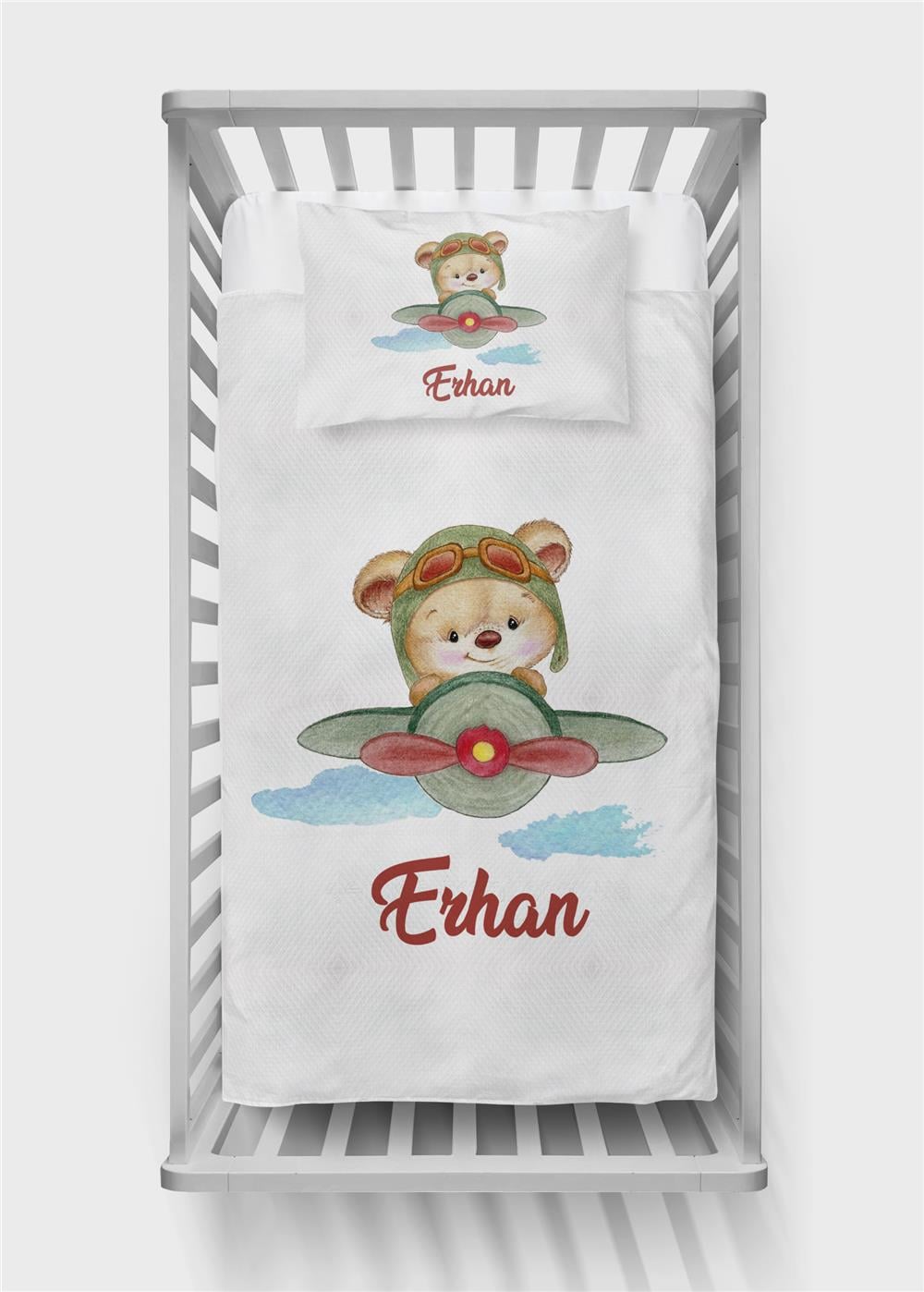 İsimli Bebek Pike Takımı