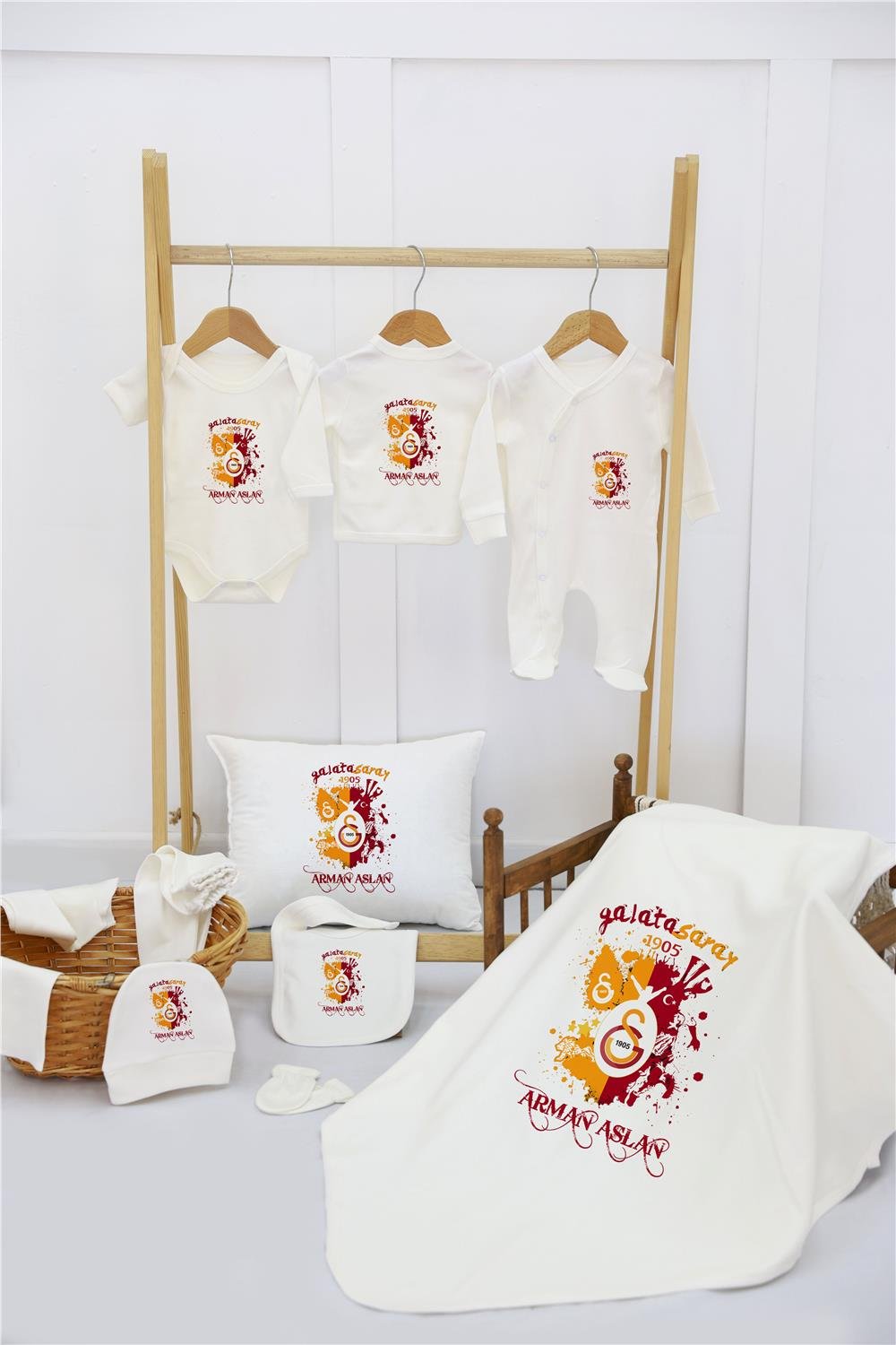 Kurt Desenli  11'li İsimli Organik Hastane Çıkış Seti