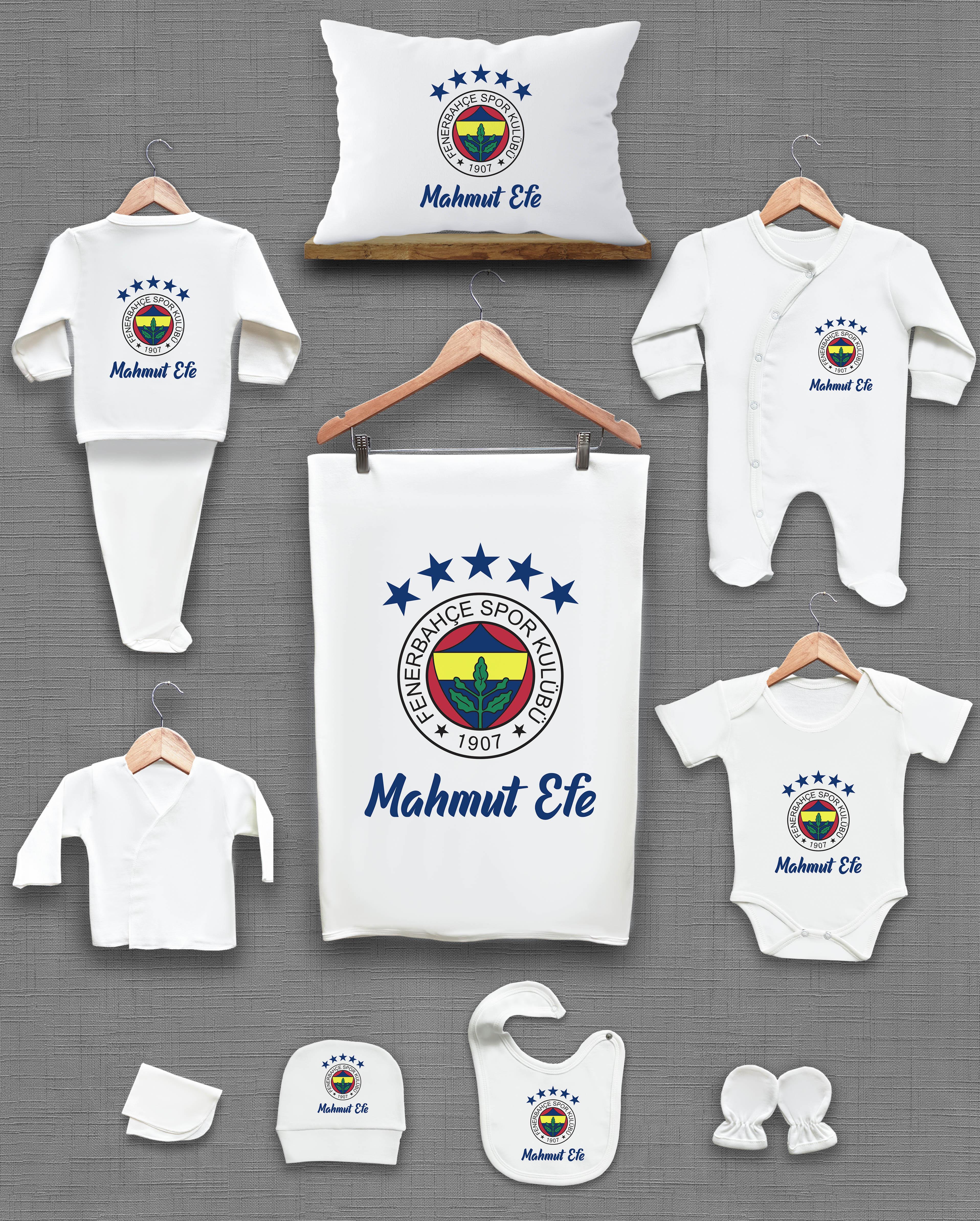 Taraftar Desenli 11'li İsimli Organik Hastane Çıkış Seti
