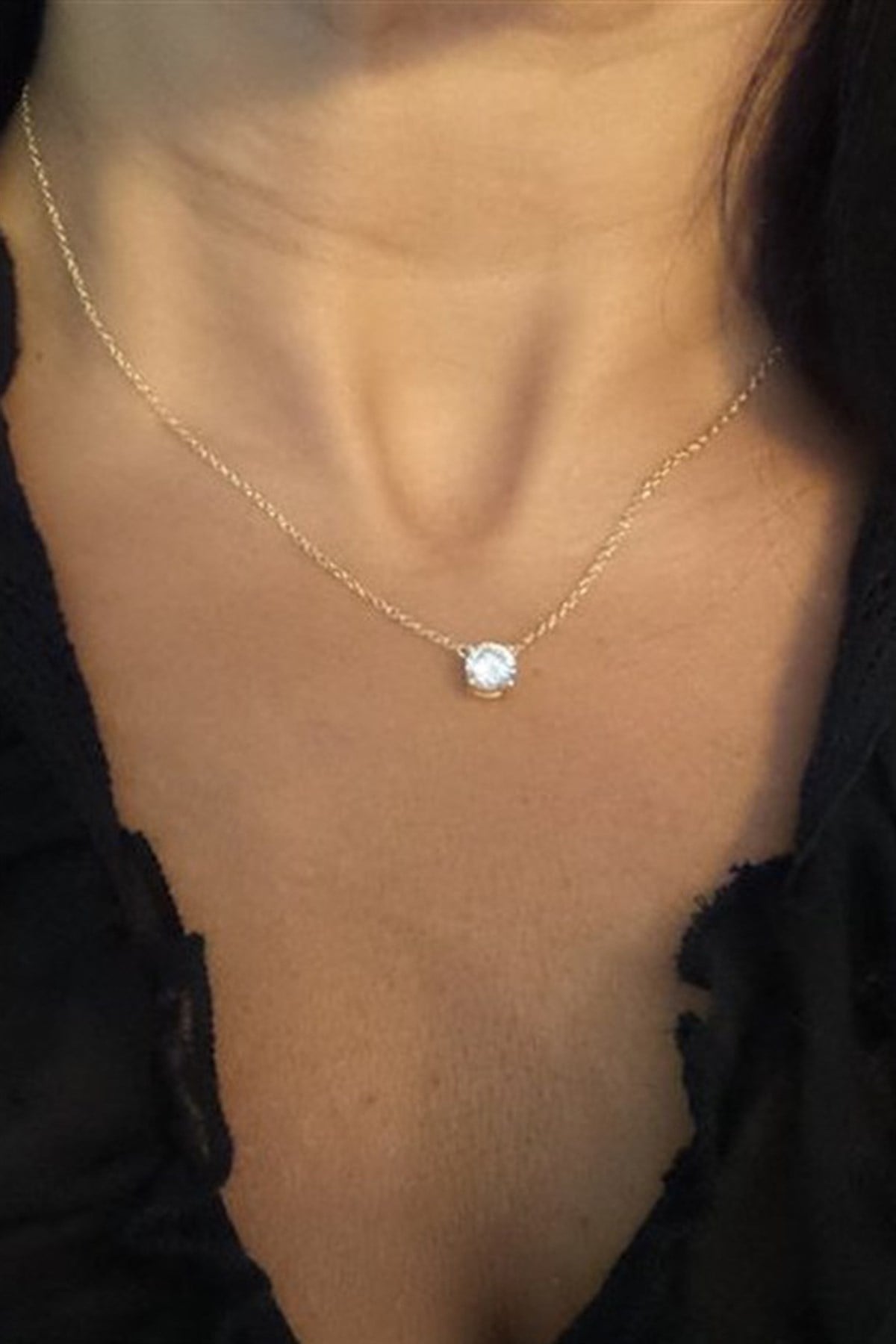 TEK TAŞ DÖRT TIRNAK KOLYE - AK0280