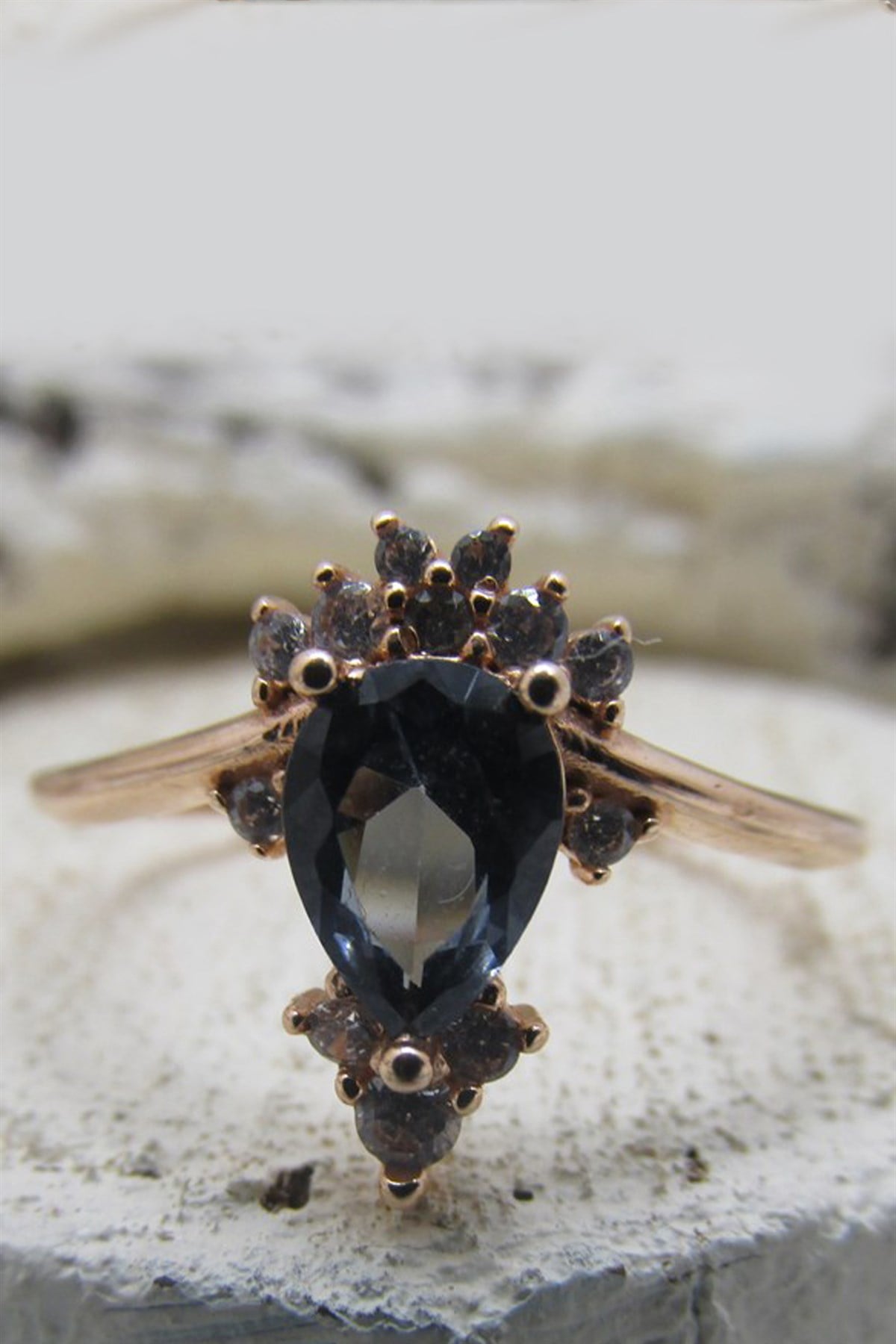 DUMAN KUVARS YÜZÜK - AK0674