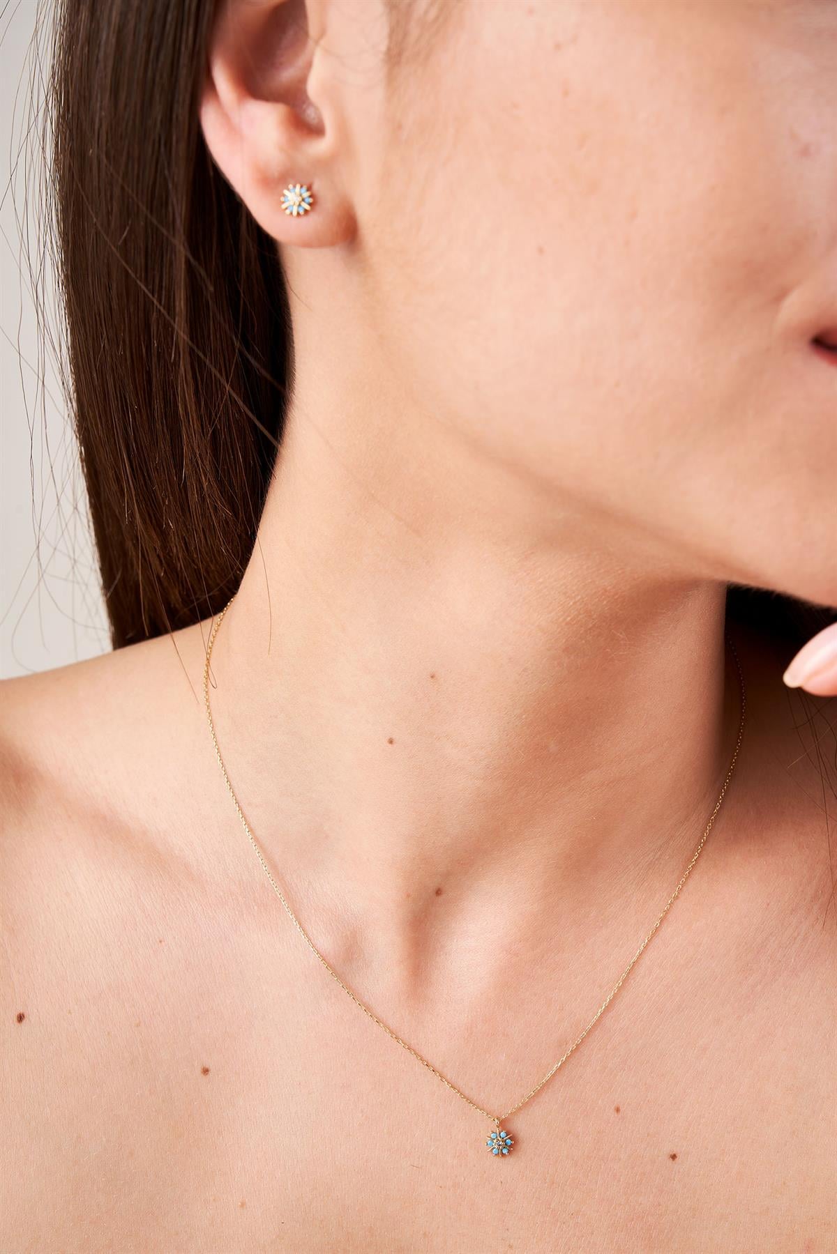 FİRUZE MİNİMAL  KOLYE - AK855