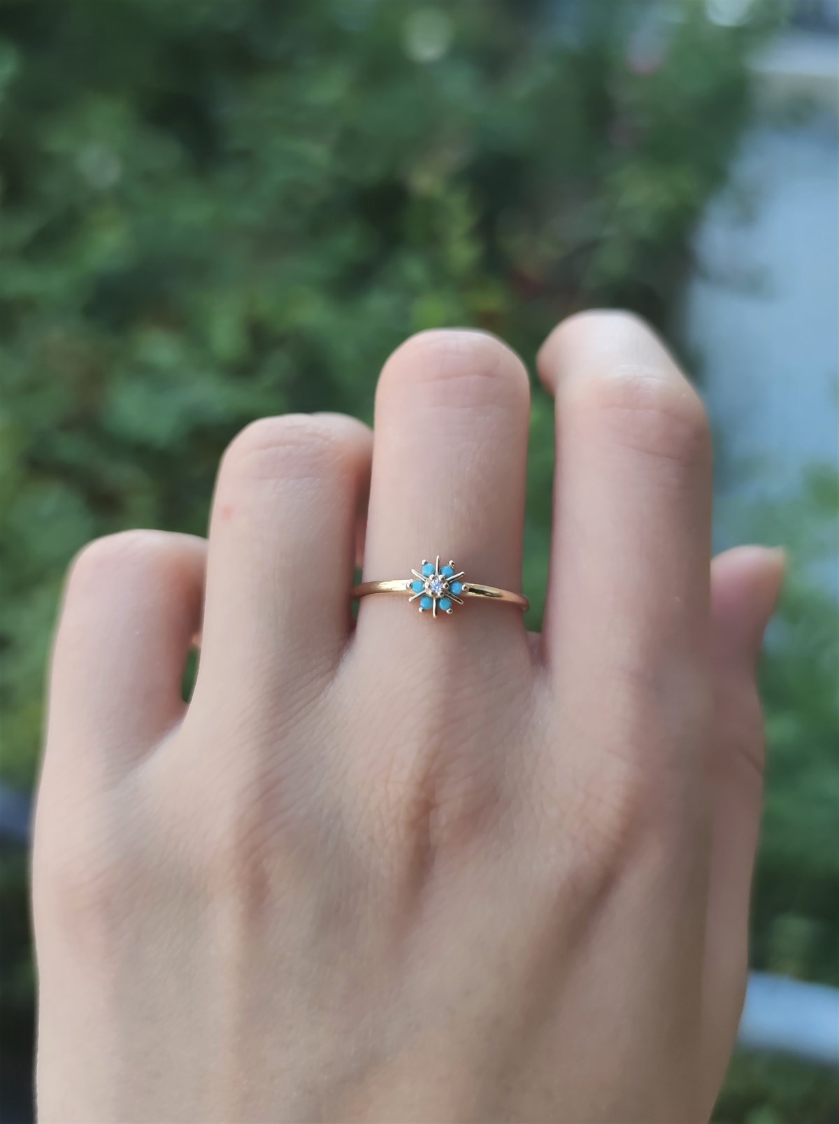 FİRUZE MİNİMAL YÜZÜK - AK1296