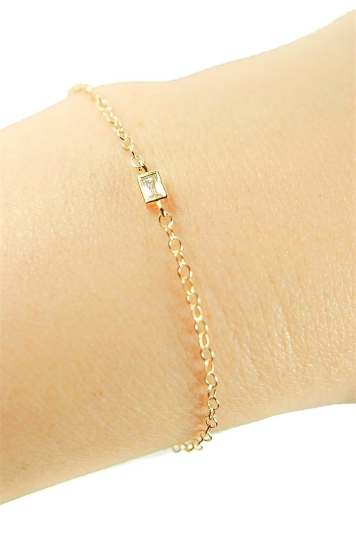 KARE TEK TAŞ BİLEKLİK - AK0325