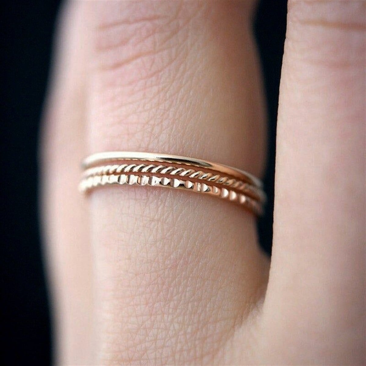 Lukkas Kombin Minimal Yüzük 