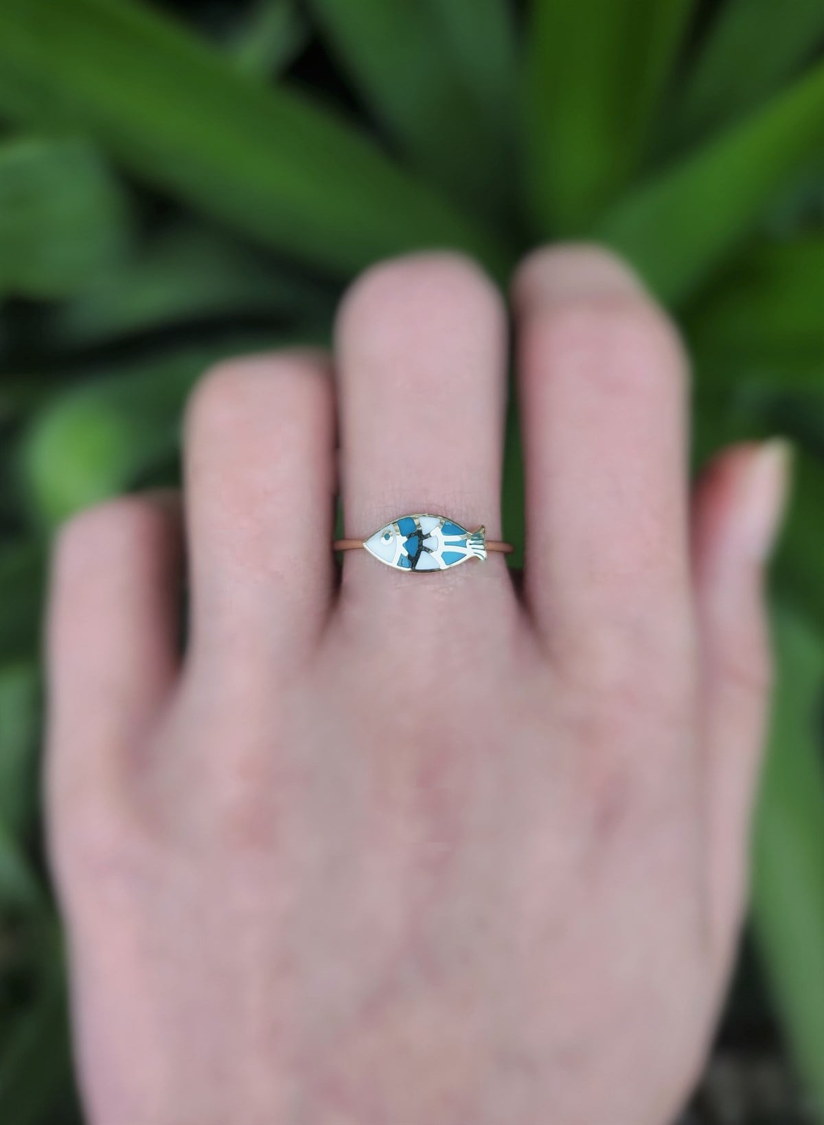 Mineli Balık Yüzük - AK1421