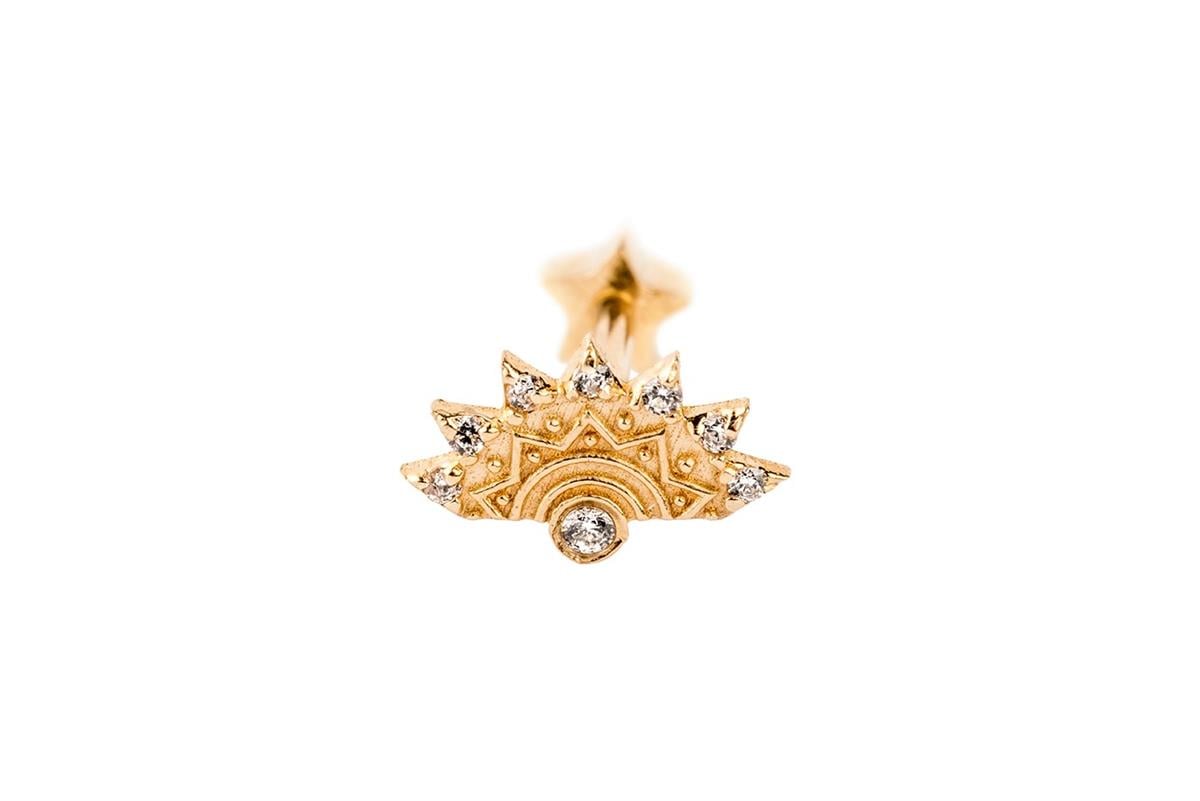 Yelpaze motifli tragus küpe -ak1577