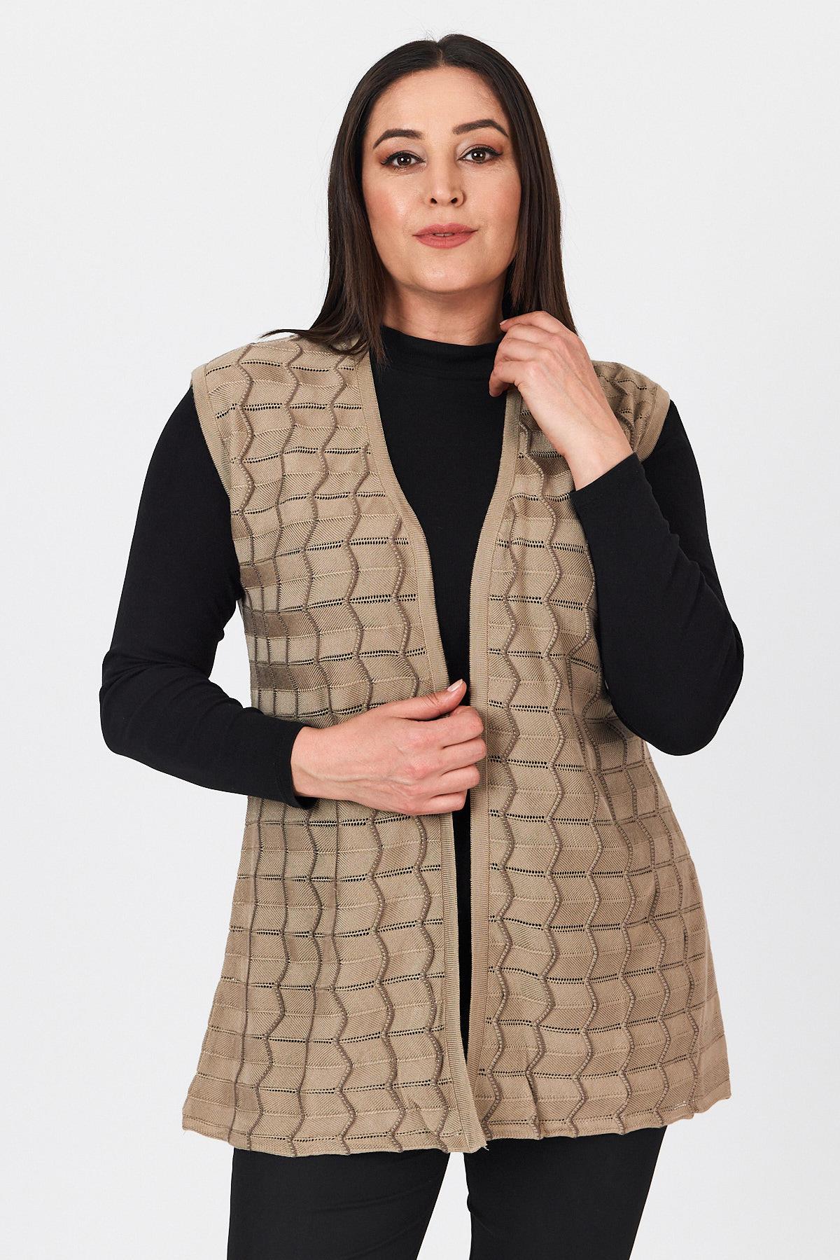 Women's Sandy Openwork Knitted VestVest