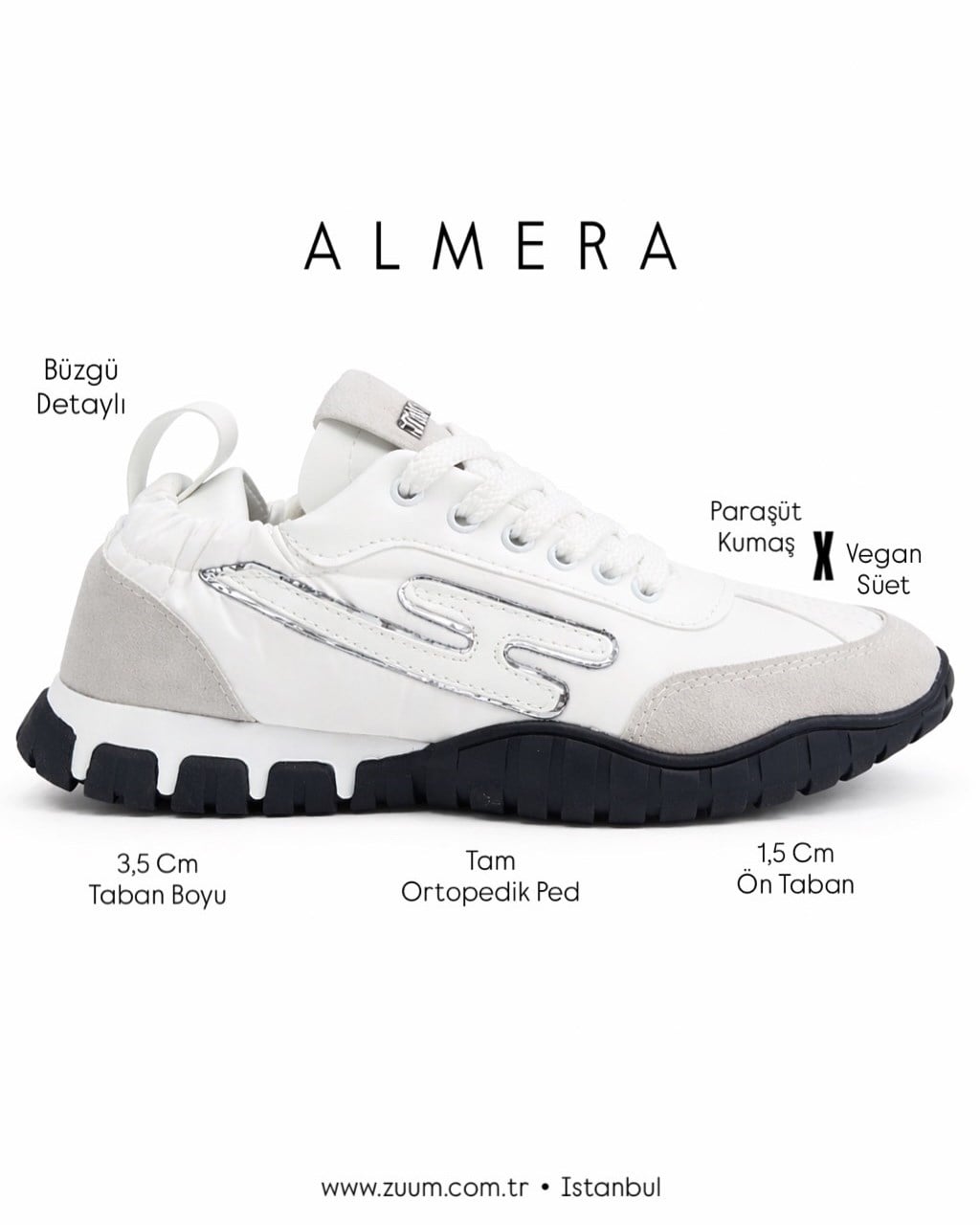 ZUUMSNEAKERAlmera Kadın Sneaker - Beyaz