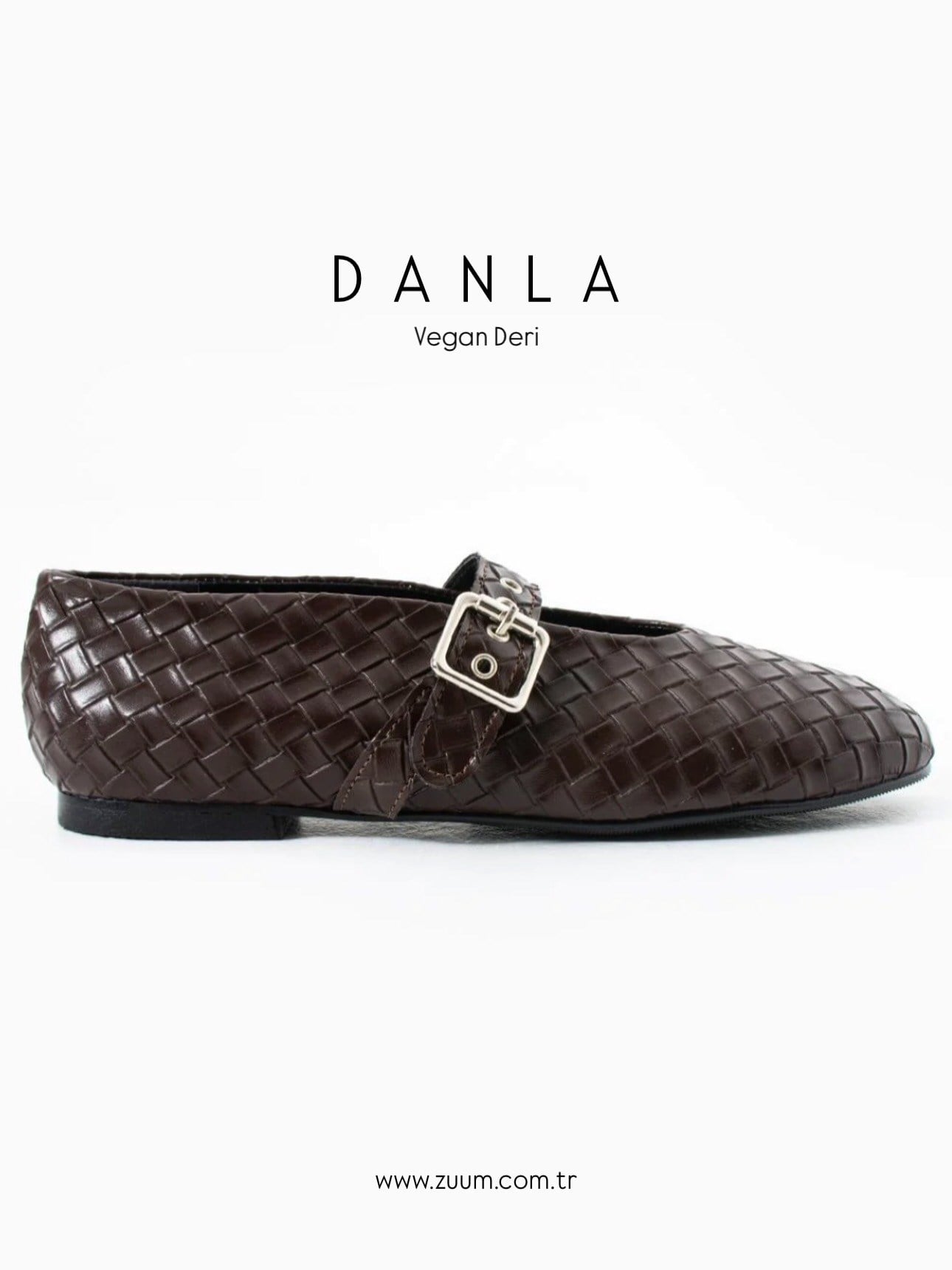 ZUUMBABET & LOAFERDanla Günlük Kadın Babet - Kahve Örgü