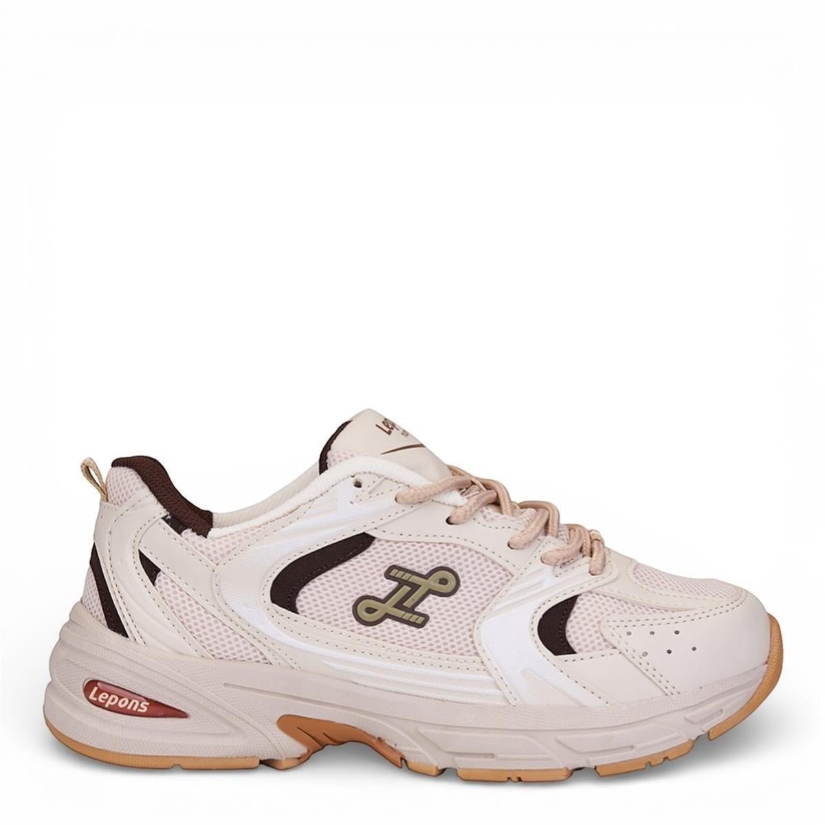 ZUUMSNEAKERLepons Günlük Kadın Sneaker - Bej & Kahve