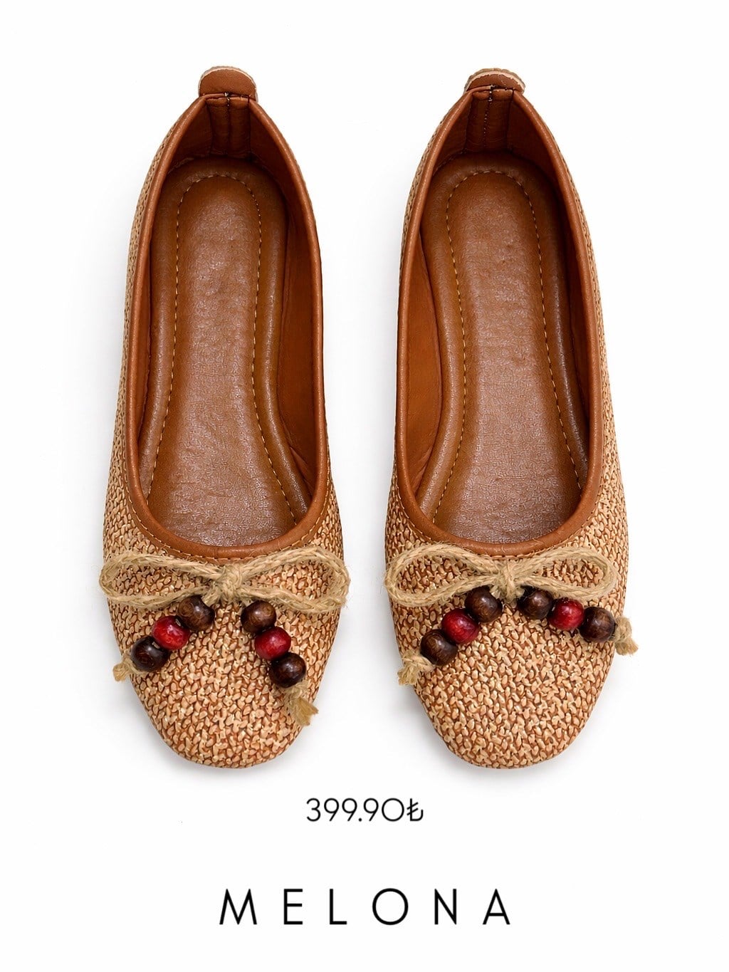 ZUUMBABET & LOAFERMelona Kadın Babet - Taba Hasır