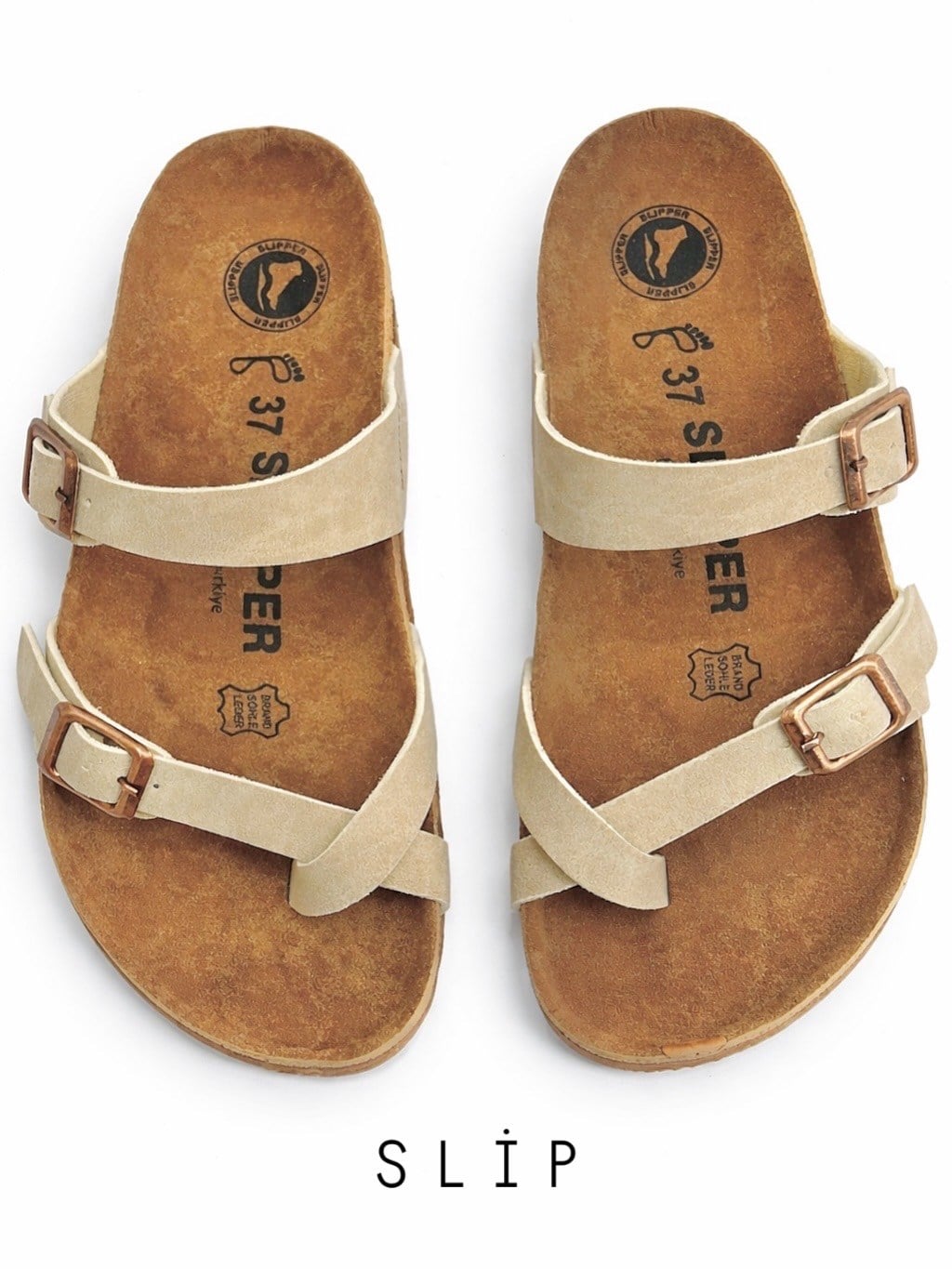 ZUUMSANDALET & TERLİKSlip Tek Parmak Kadın Terlik - Bej