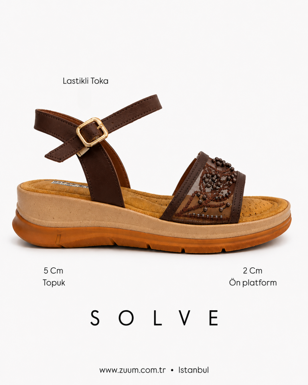 ZUUMSANDALET & TERLİKSolve Kadın Sandalet - Kahve