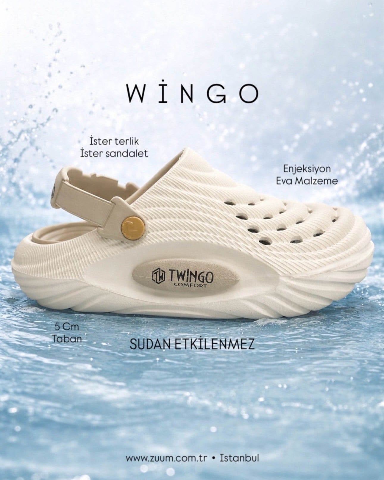 ZUUMSANDALET & TERLİKWingo Günlük Kadın Terlik - Ekru