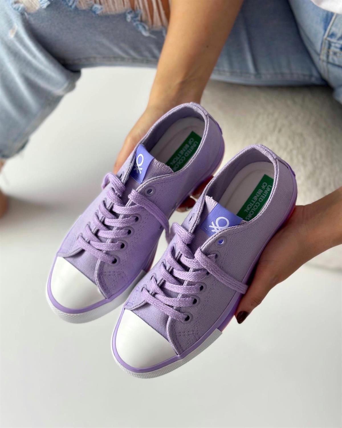 UNITED COLORS OF BENETTONKADINBN-30176 Benetton Keten Spor Ayakkabı - Lila