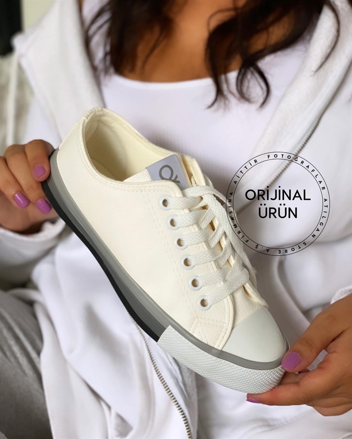 UNITED COLORS OF BENETTONKadınBN-30725 Benetton Spor Ayakkabı - Beyaz & Gri