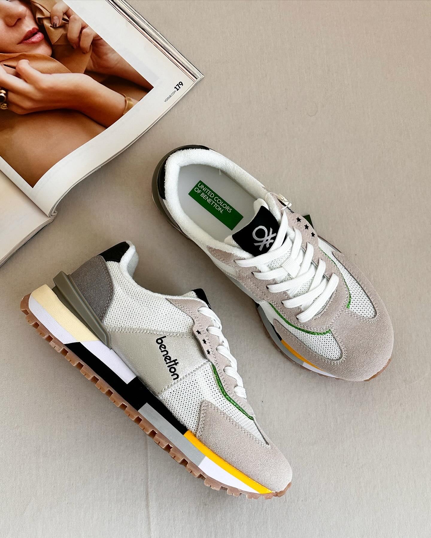 UNITED COLORS OF BENETTONSNEAKERBNT-10009 Benetton Kadın Sneaker - Beyaz & Gri