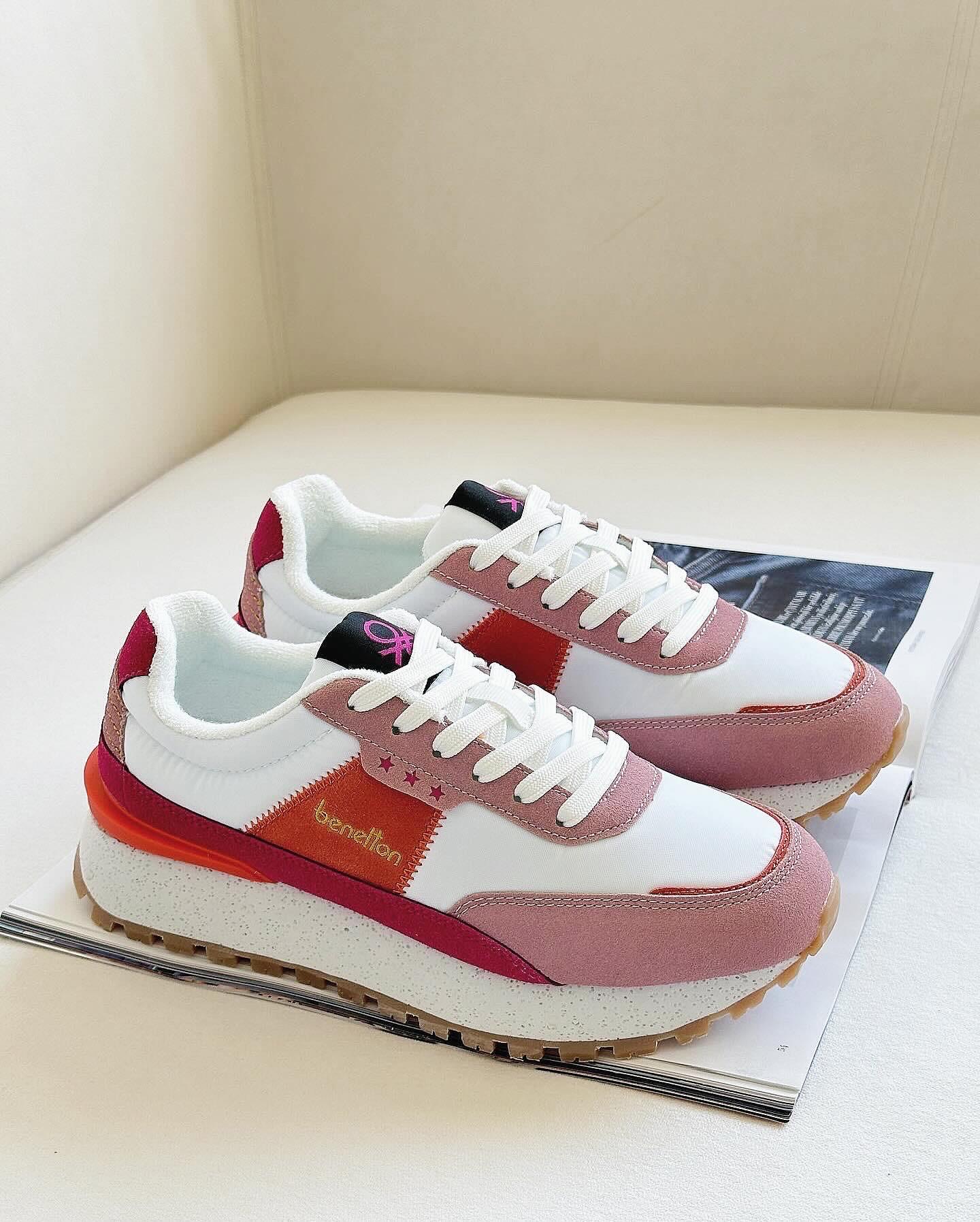 UNITED COLORS OF BENETTONSNEAKERBNT-10070 BEnetton Kadın Sneaker - Pudra & Beyaz