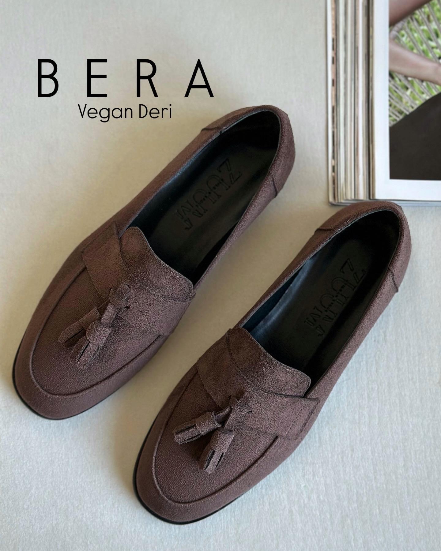 ZUUMMAKOSEN & OXFORDBera Püsküllü Günlük Kadın Loafer - Kahve Süet