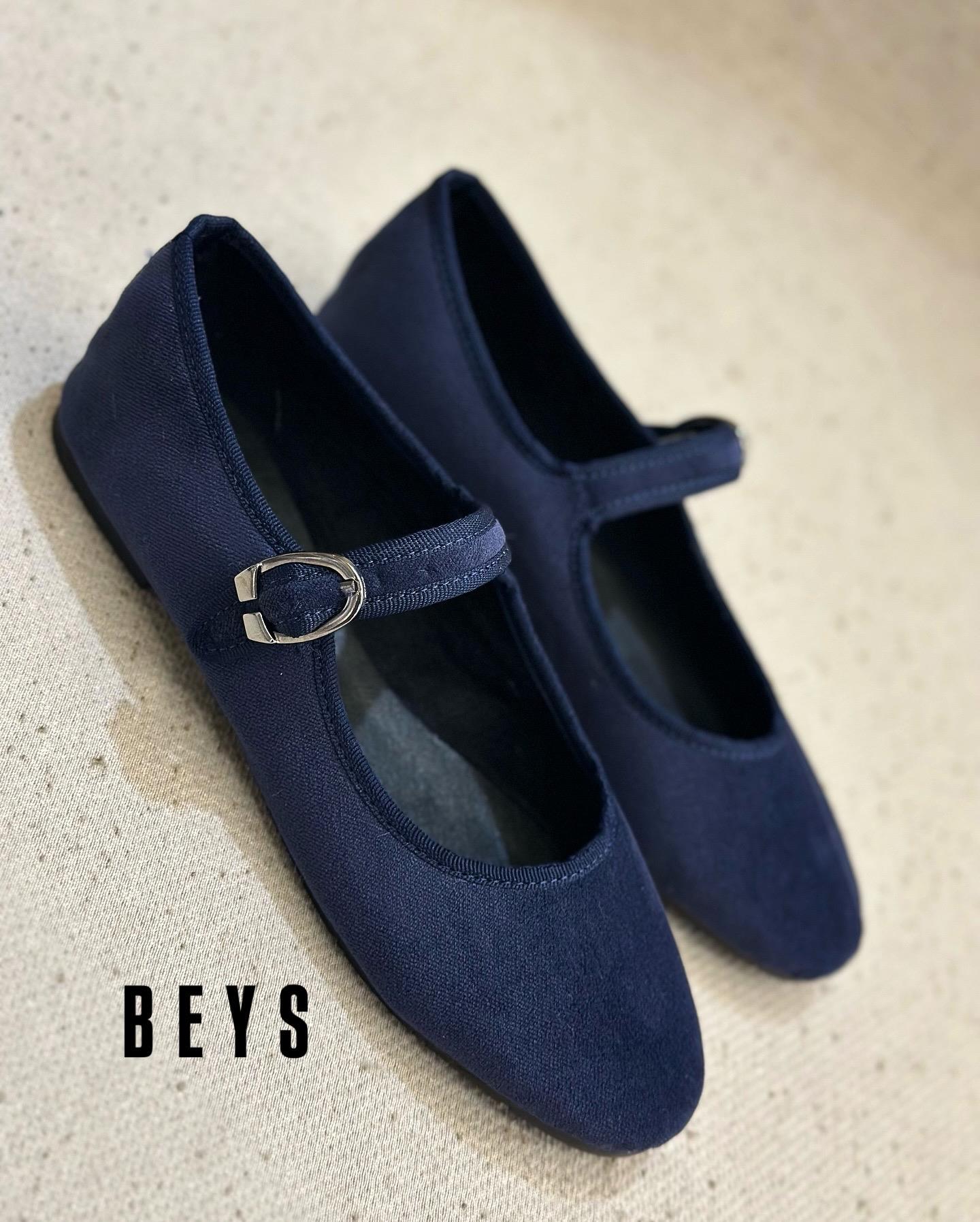 ZUUMBABET & ESPADRİLBeys Mary Jane Kadın Balerin Babet - Lacivert Süet