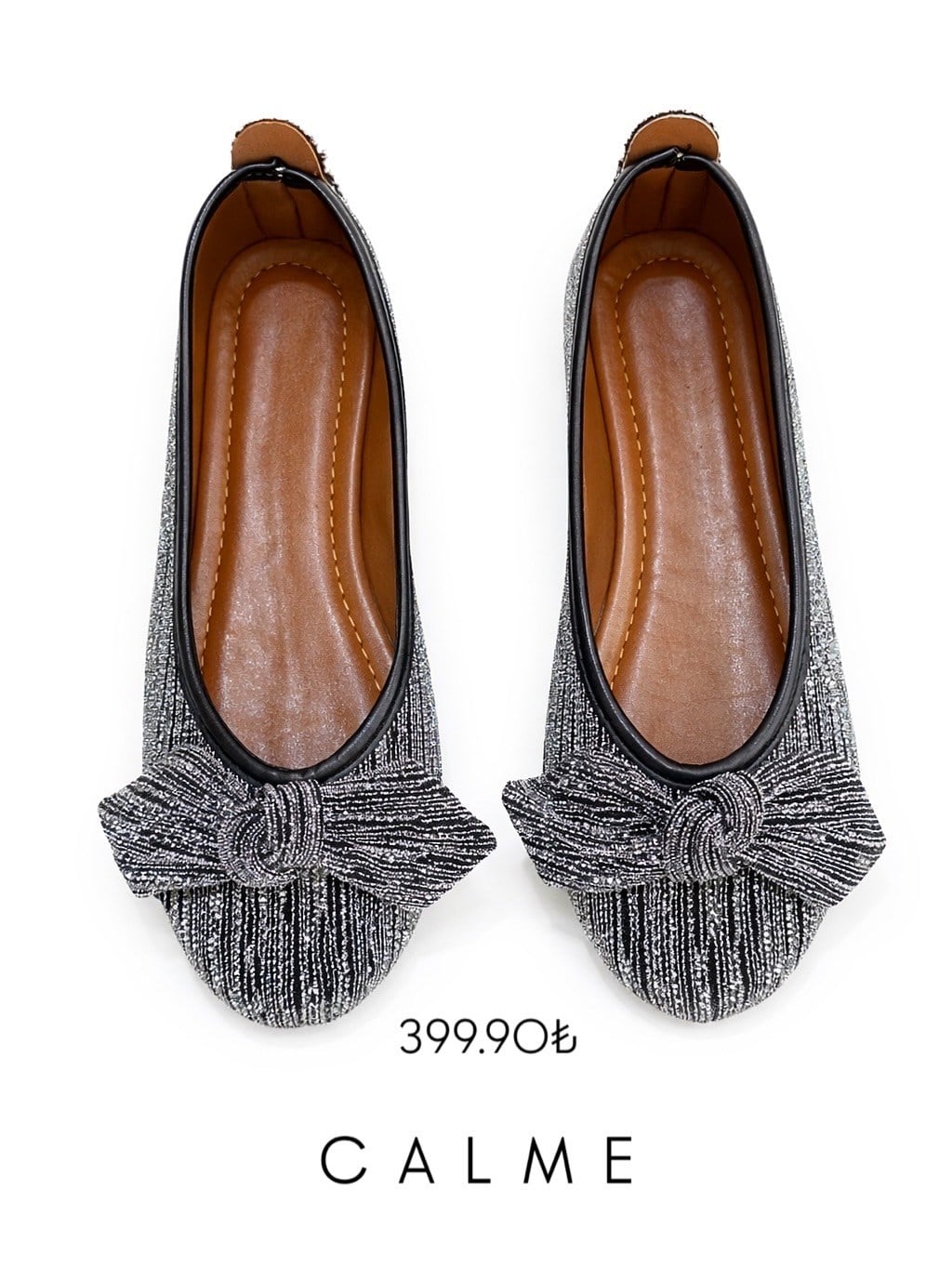 ZUUMBABET & LOAFERCalme Kadın Babet - Gümüş Siyah