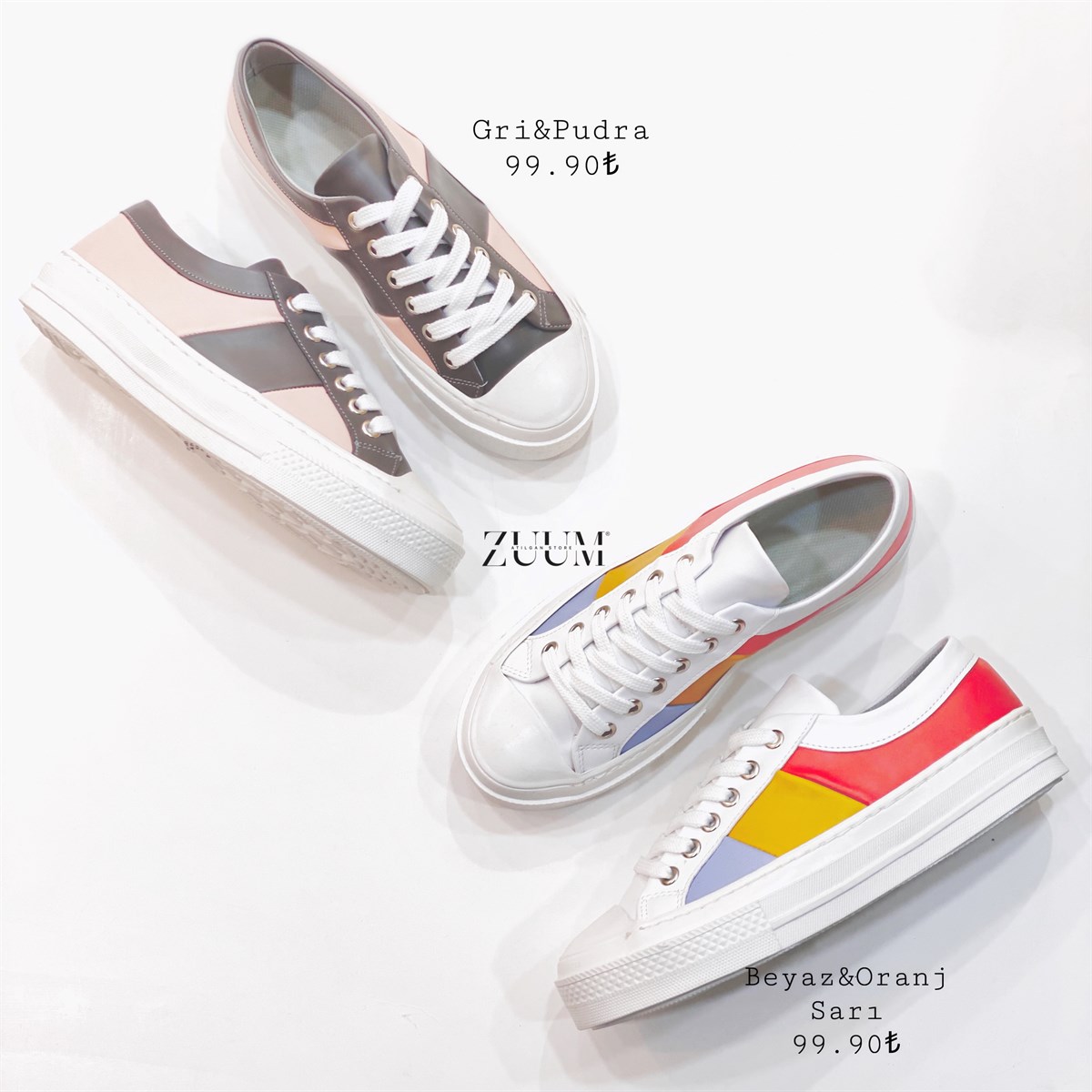 ZUUMSNEAKERCLOUD - SPOR AYAKKABI - Beyaz & Oranj & Sarı 