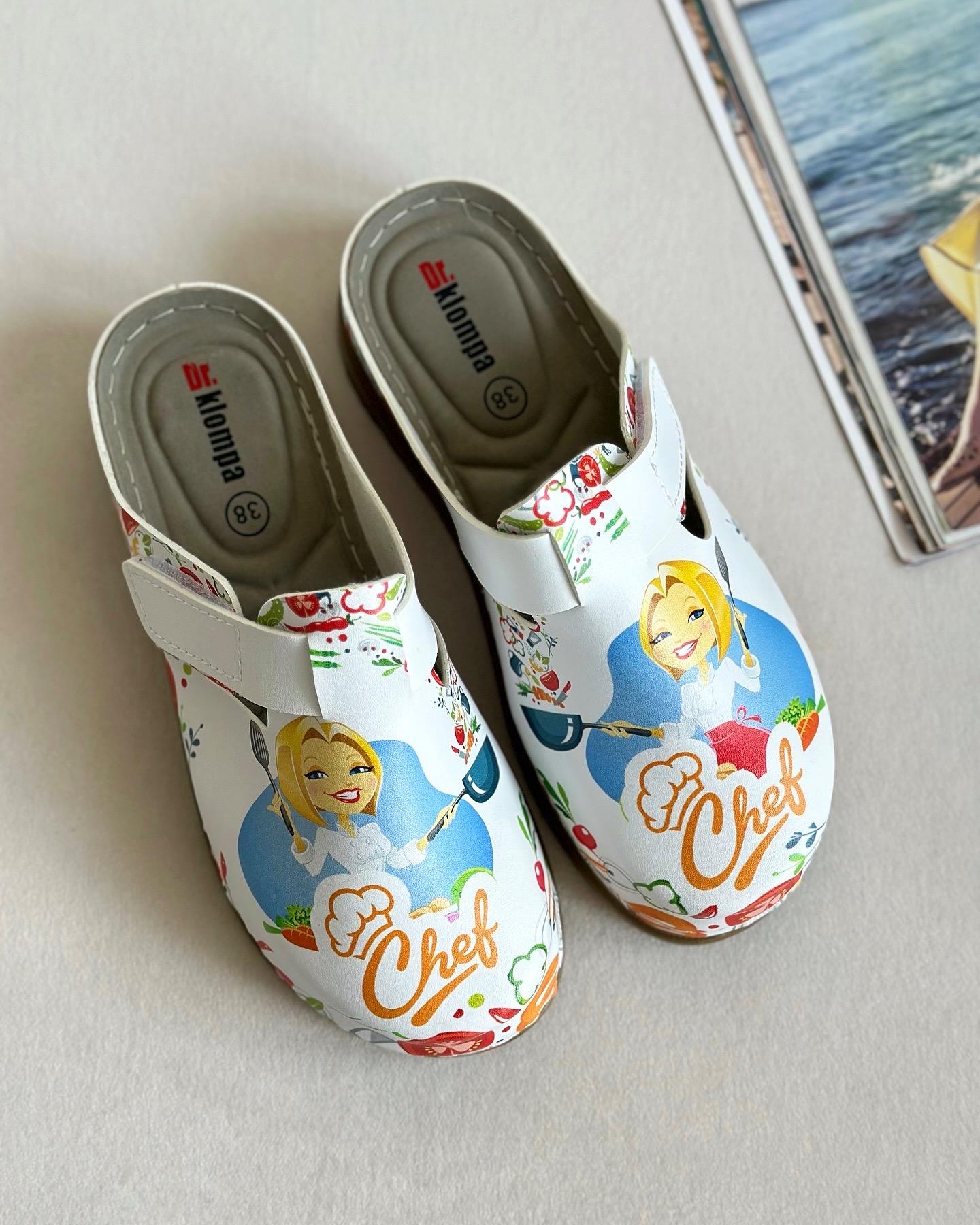 ZUUMSANDALET & TERLİKDr Betty Baskılı Anatomic Kadın Sabo - Chef