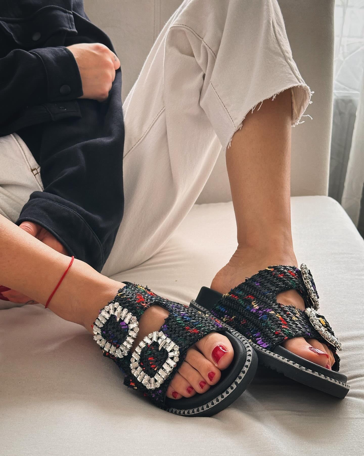 ZUUMTerlikHolde Tokalı Kadın Terlik - Siyah