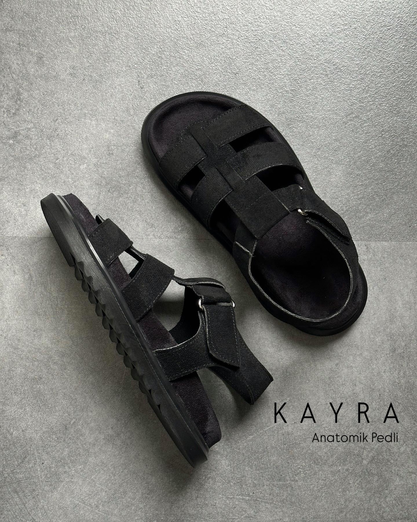 ZUUMSANDALET & TERLİKKayra Kadın Sandalet - Siyah Süet