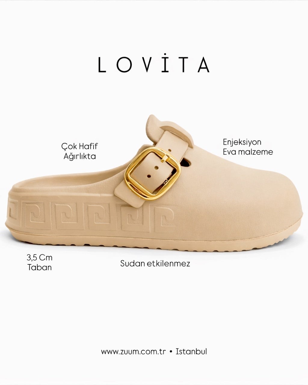 ZUUMSANDALET & TERLİKLovita Günlük Kadın Terlik - Bej