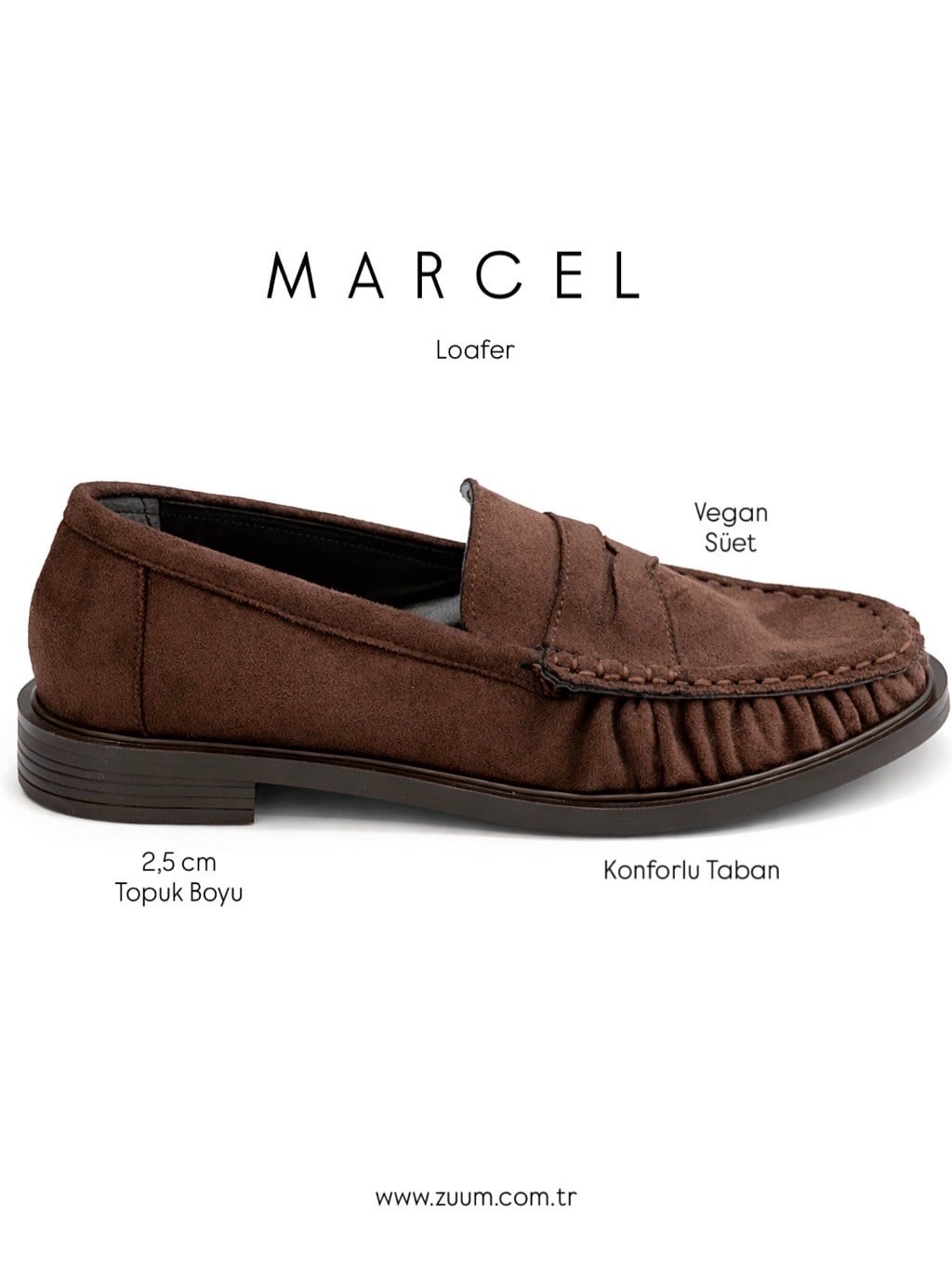 ZUUMBABET & LOAFERMarcel Günlük Kadın Loafer - Kahve Süet