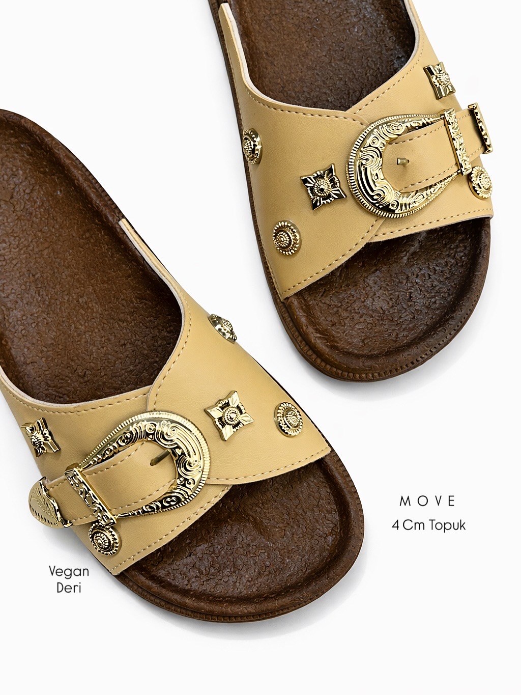 ZUUMSANDALET & TERLİKMove Günlük Kadın Terlik - Krem