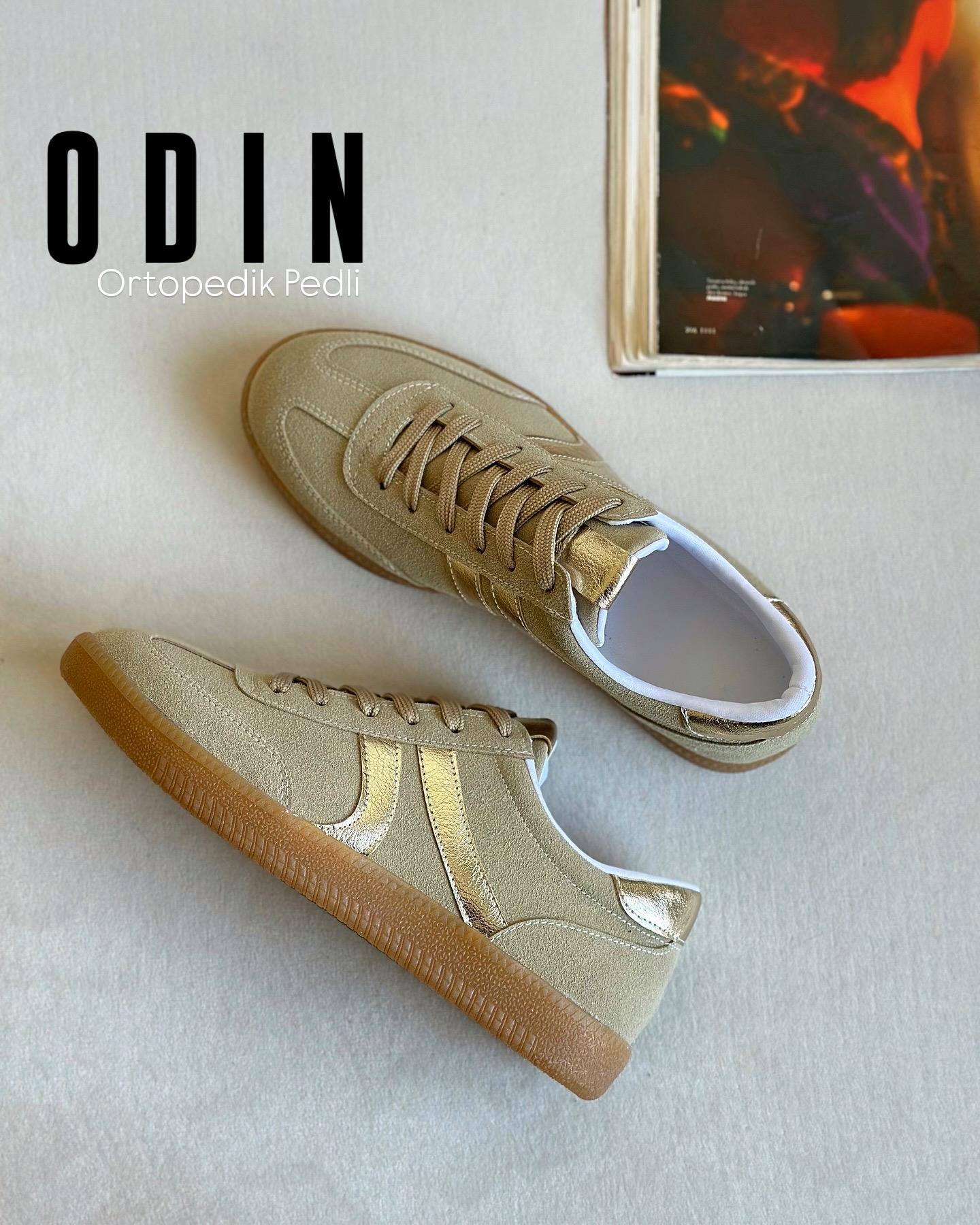 ZUUMSNEAKEROdin Kadın Sneaker - Bej & Altın