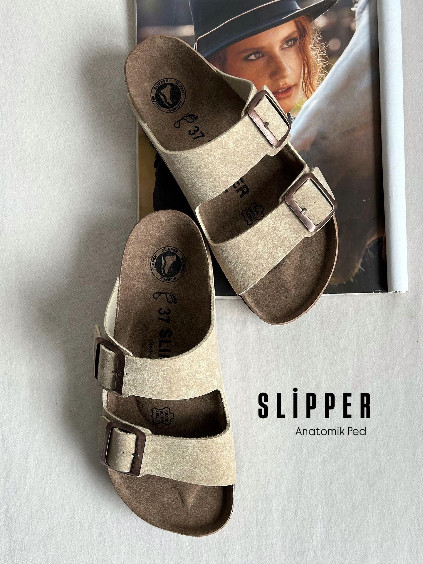 ZUUMSANDALET & TERLİKSlipper Tokalı Kadın Terlik - Bej