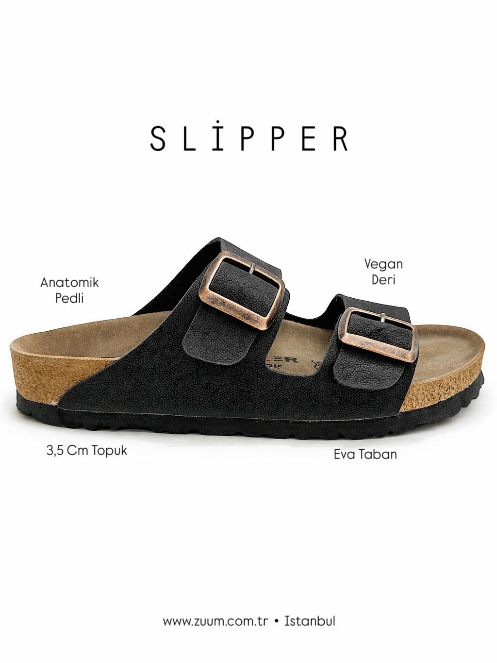 ZUUMSANDALET & TERLİKSlipper Tokalı Kadın Terlik - Siyah