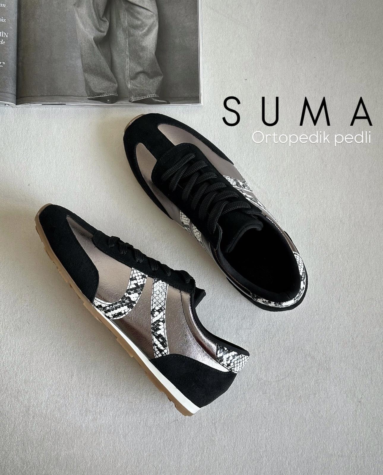 ZUUMSNEAKERSuma Kadın Sneaker - Siyah & Platin